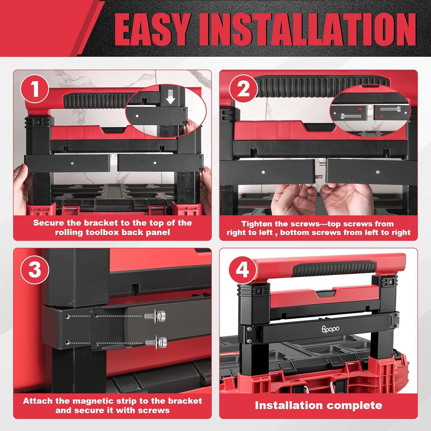 Soporte Magnético BPOPO para Caja Herramientas Packout 40.6cm