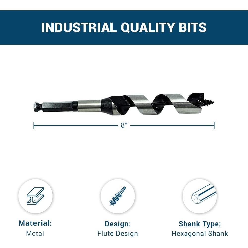 Broca de Auger 25 mm Benchmark Abrasives para Madera Dura y Blanda