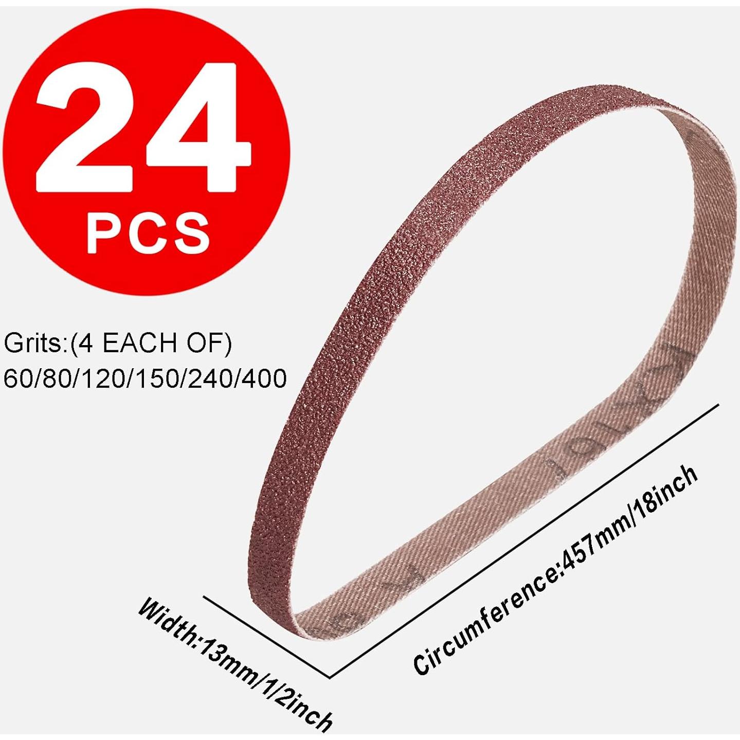 Paquete de 24 Cintas de Lijado 1.27 x 45.72 cm HAO CHENG