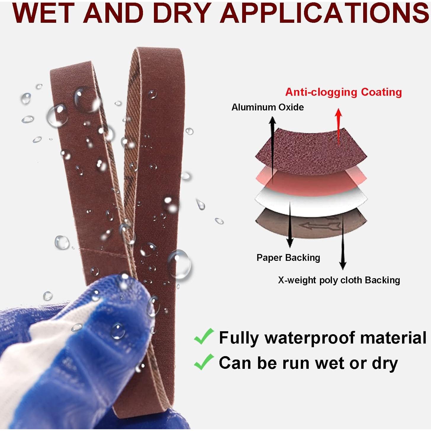 Paquete de 24 Cintas de Lijado 1.27 x 45.72 cm HAO CHENG