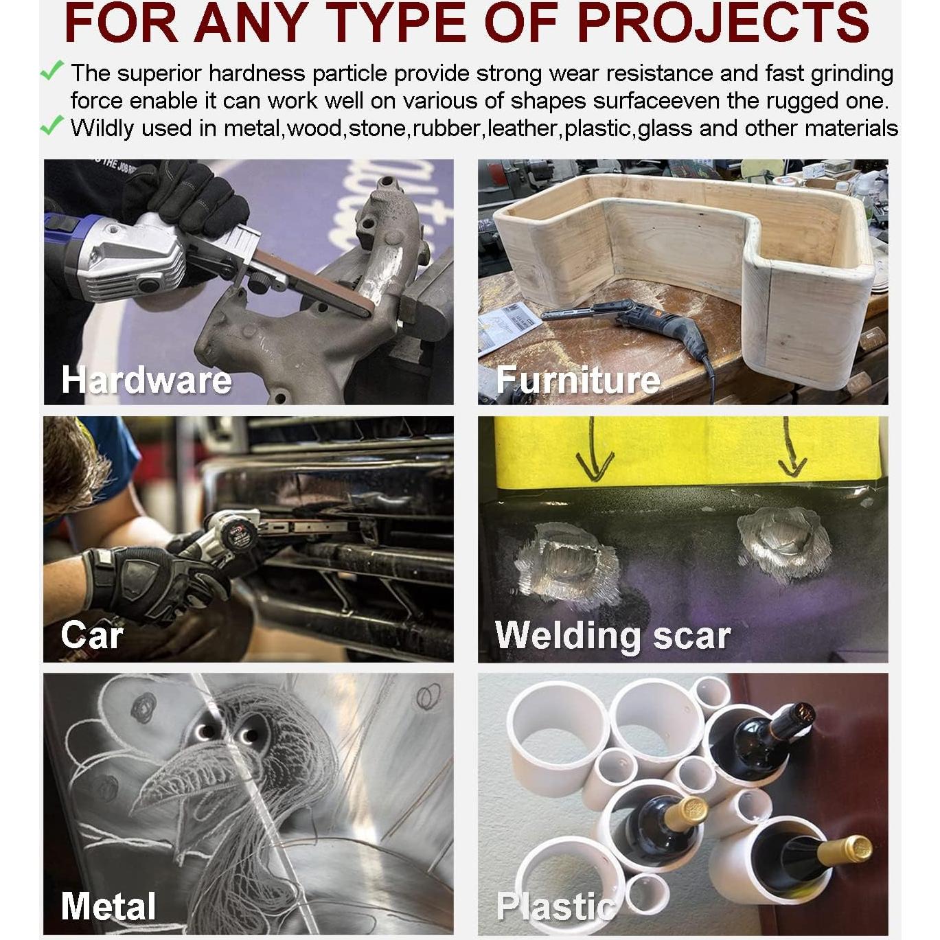 Paquete de 24 Cintas de Lijado 1.27 x 45.72 cm HAO CHENG