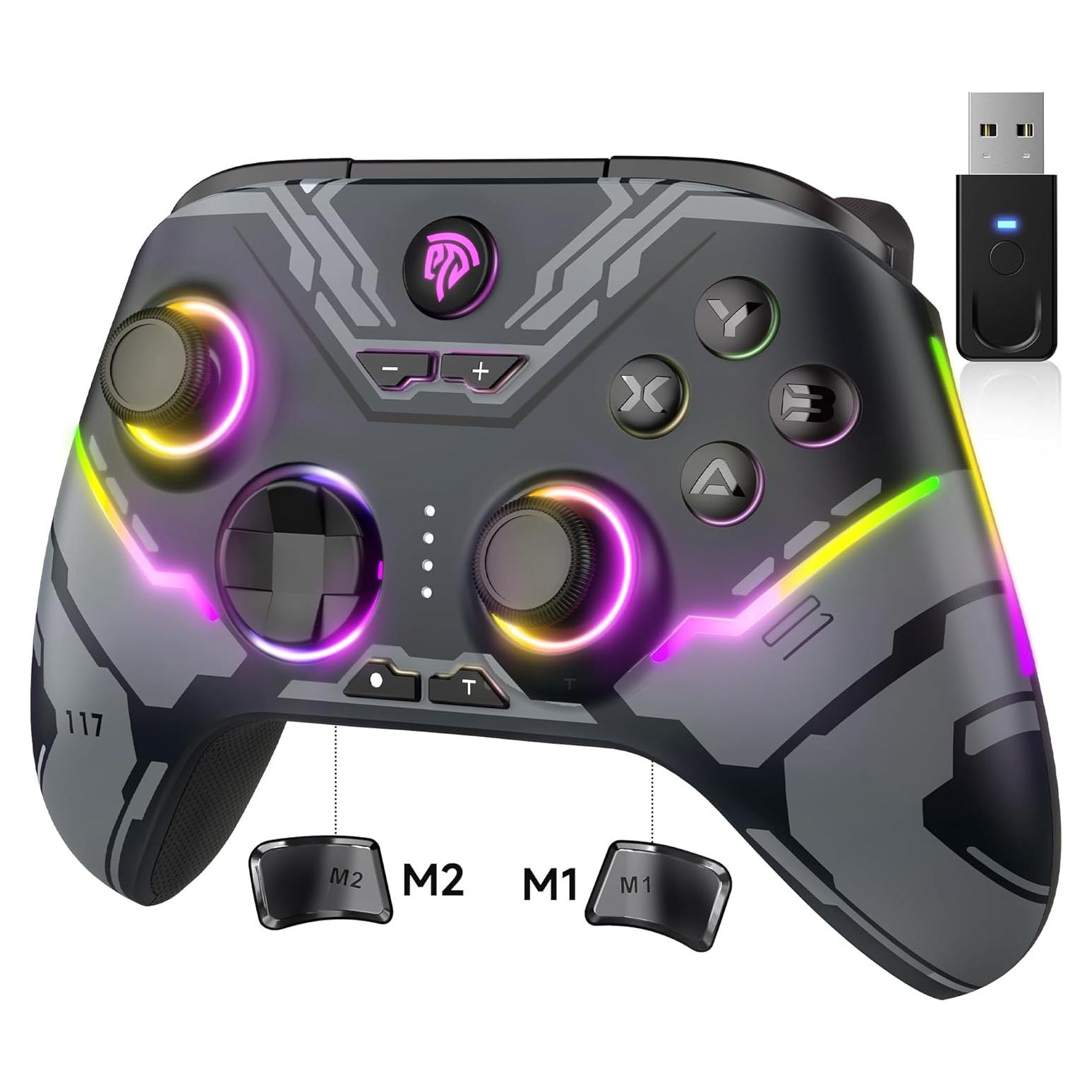 Controlador Bluetooth EasySMX X15 - Inalámbrico RGB para PC y Switch