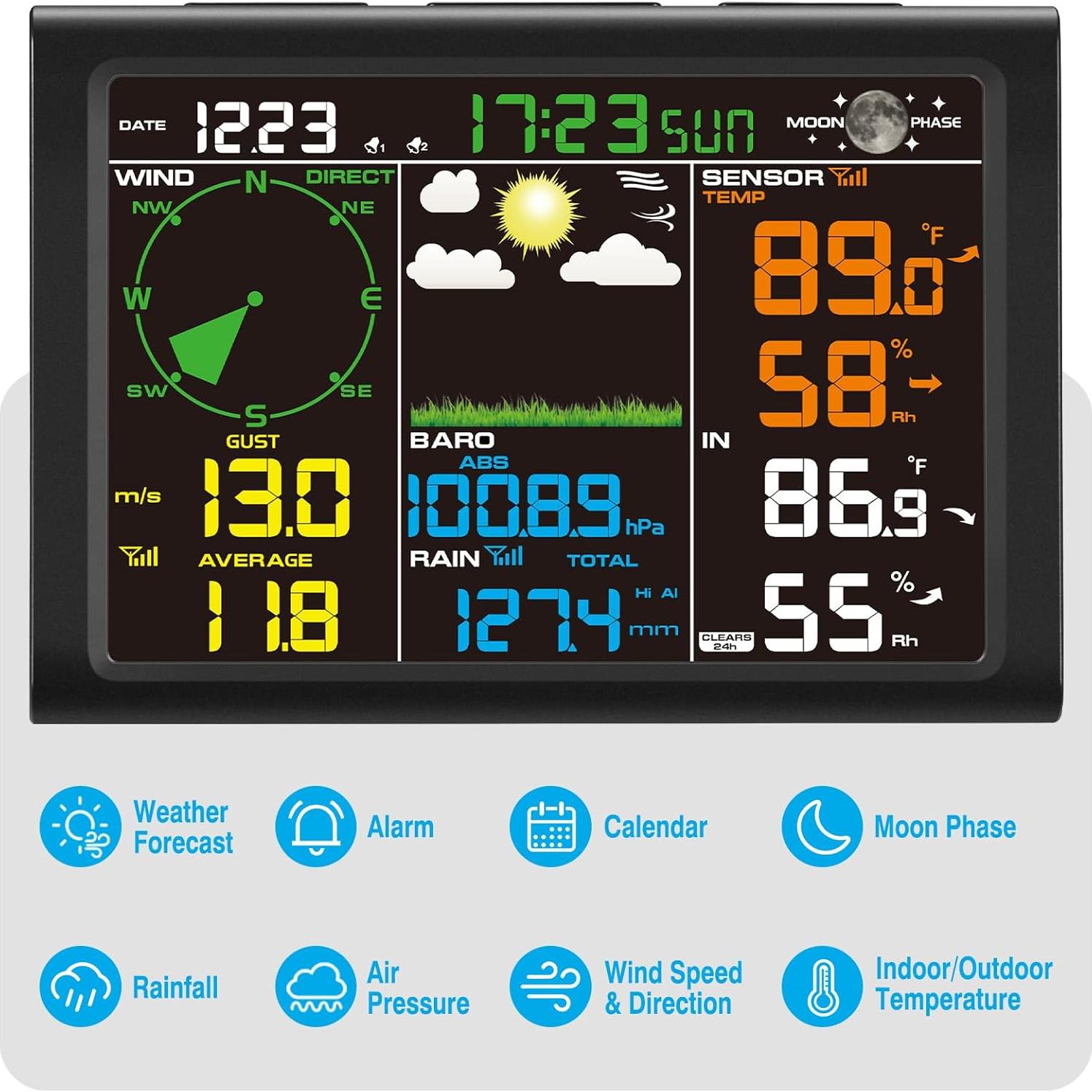 Estación Meteorológica Sainlogic FT-0835 8 en 1 Inalámbrica