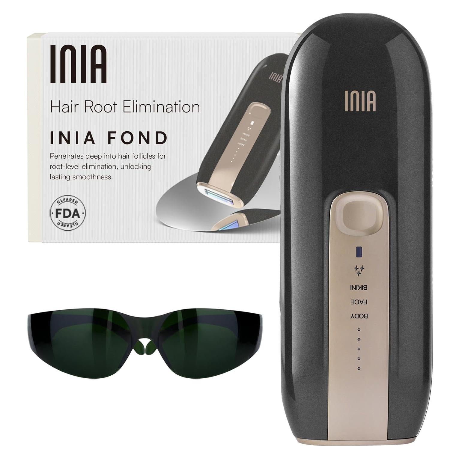 Depiladora Láser IPL INIA D-1198 para Cuerpo y Cara - Negro