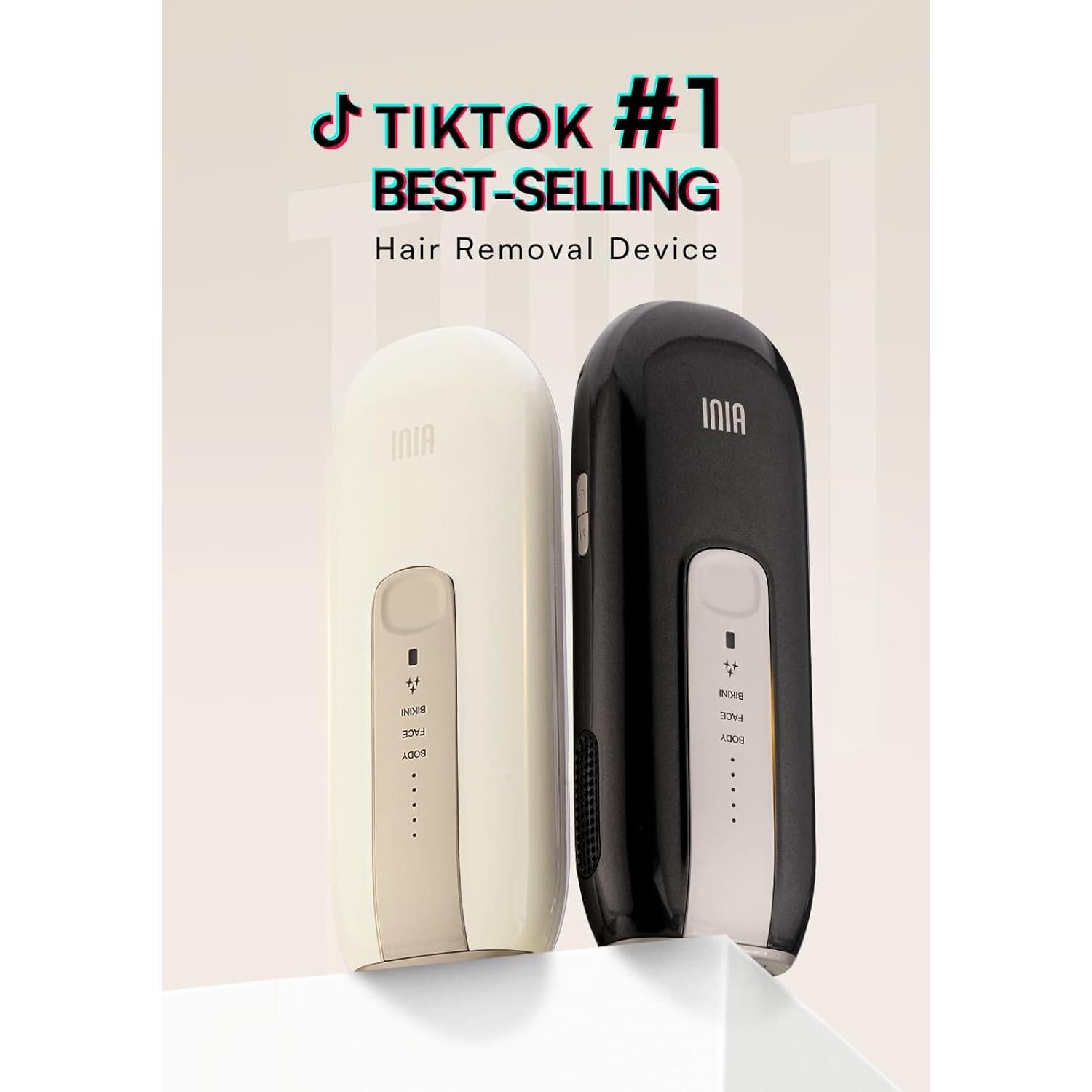 Depiladora Láser IPL INIA D-1198 para Cuerpo y Cara - Negro