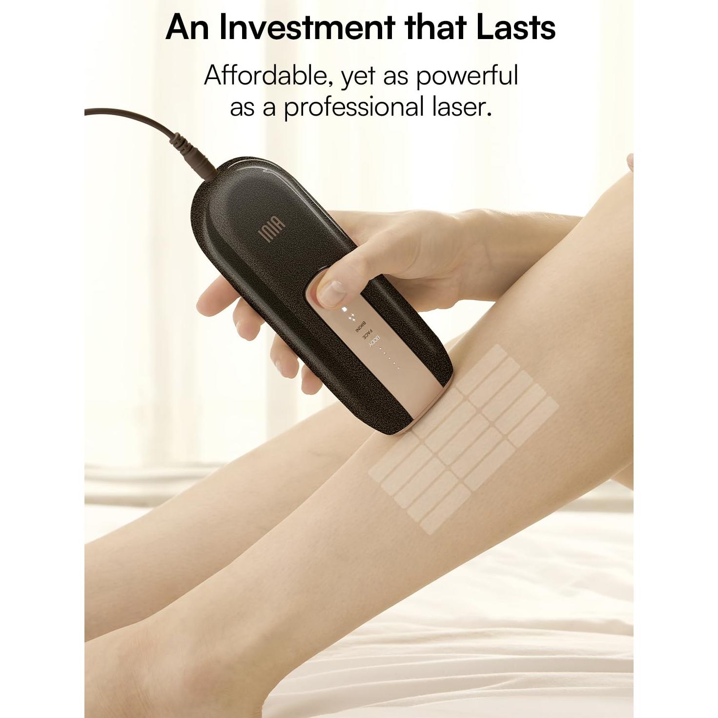 Depiladora Láser IPL INIA D-1198 para Cuerpo y Cara - Negro