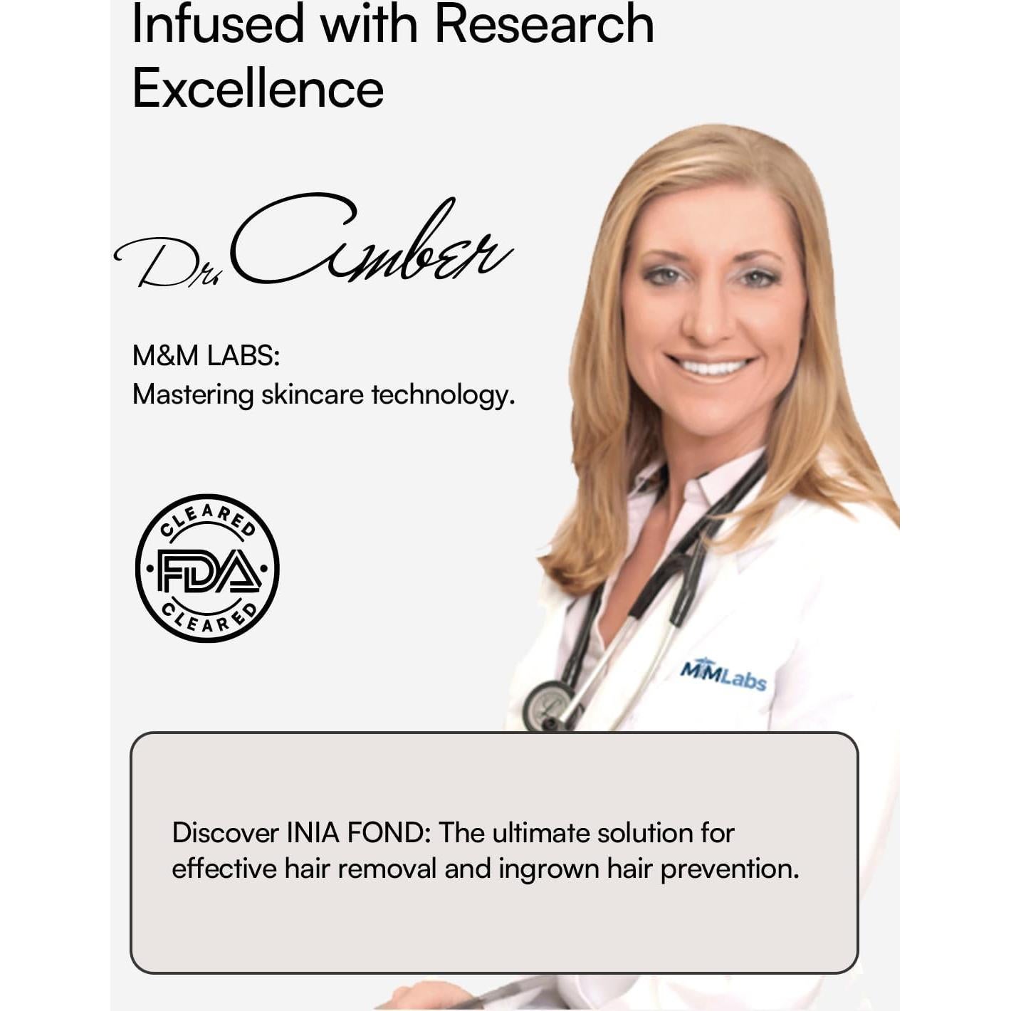 Depiladora Láser IPL INIA D-1198 para Cuerpo y Cara - Negro