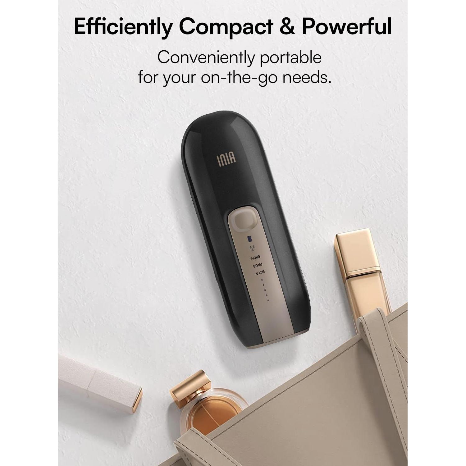 Depiladora Láser IPL INIA D-1198 para Cuerpo y Cara - Negro