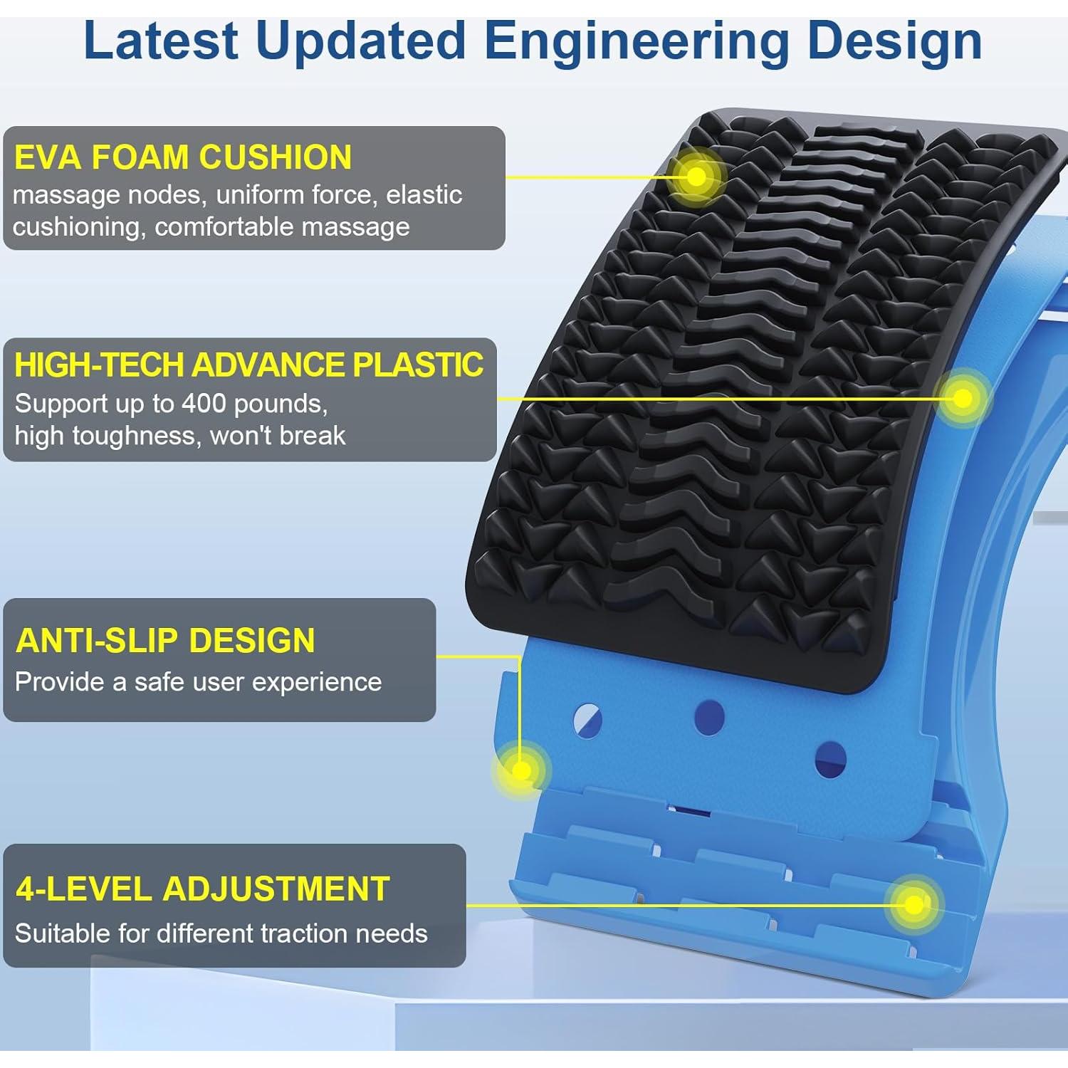 Estirador de Espalda MINOLL Ajustable 4 Niveles Alivio Dolor