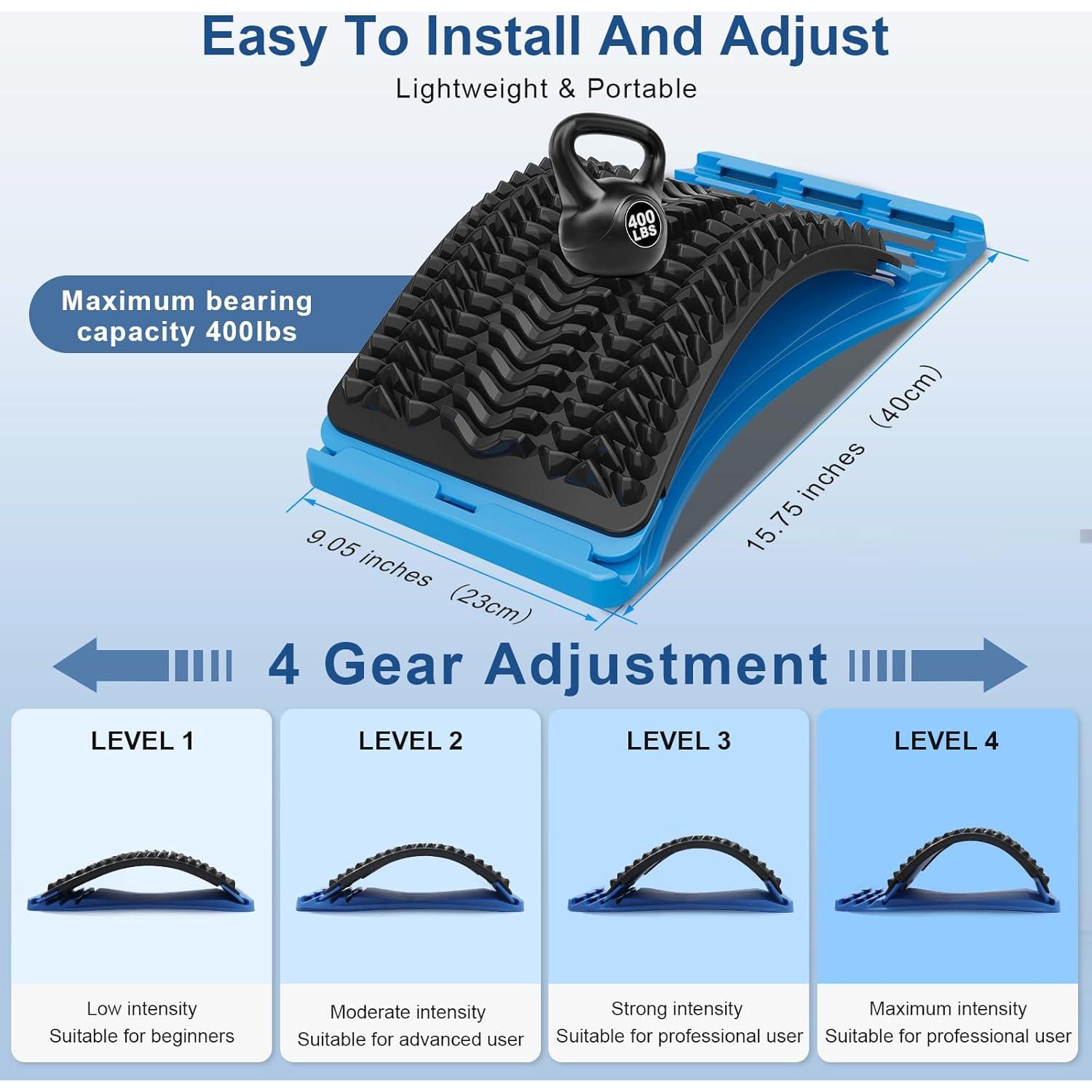 Estirador de Espalda MINOLL Ajustable 4 Niveles Alivio Dolor