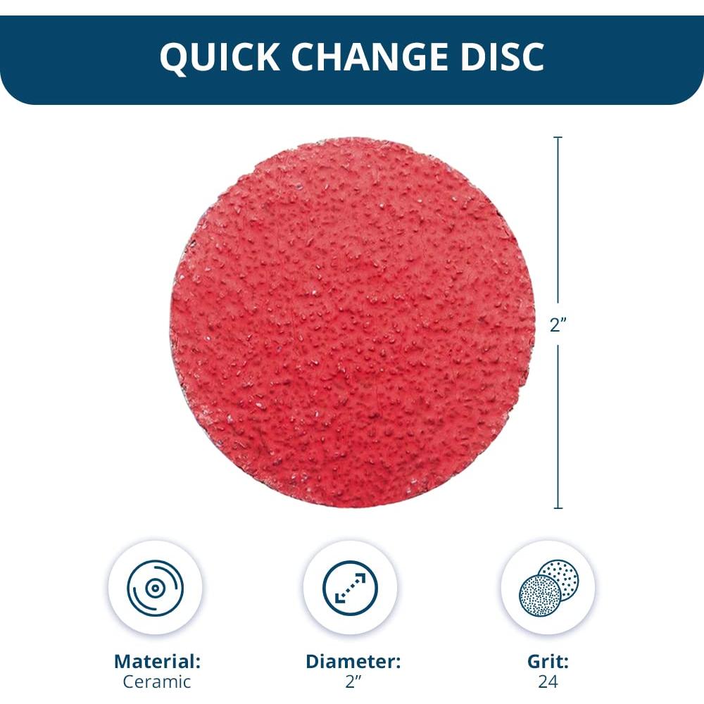 Discos de Lijado Cerámicos 2" Benchmark Abrasives 24 Grano - Paquete de 25