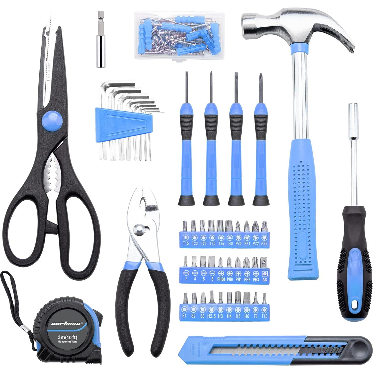 Kit de Herramientas Manuales CARTMAN 126 Piezas con Estuche Azul