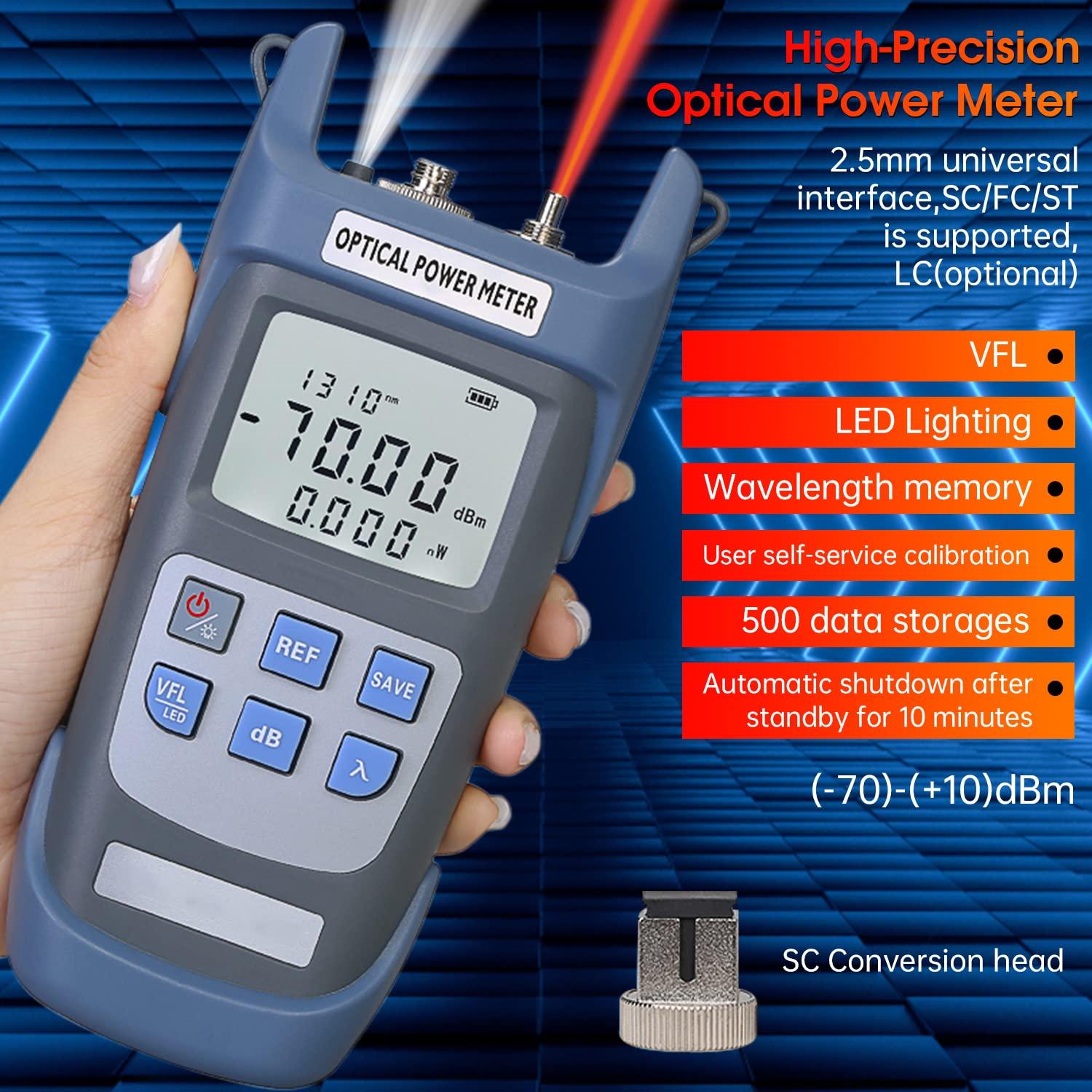 Medidor de Potencia Óptica Duogalia 10Km SC FC -70 a +10dBm