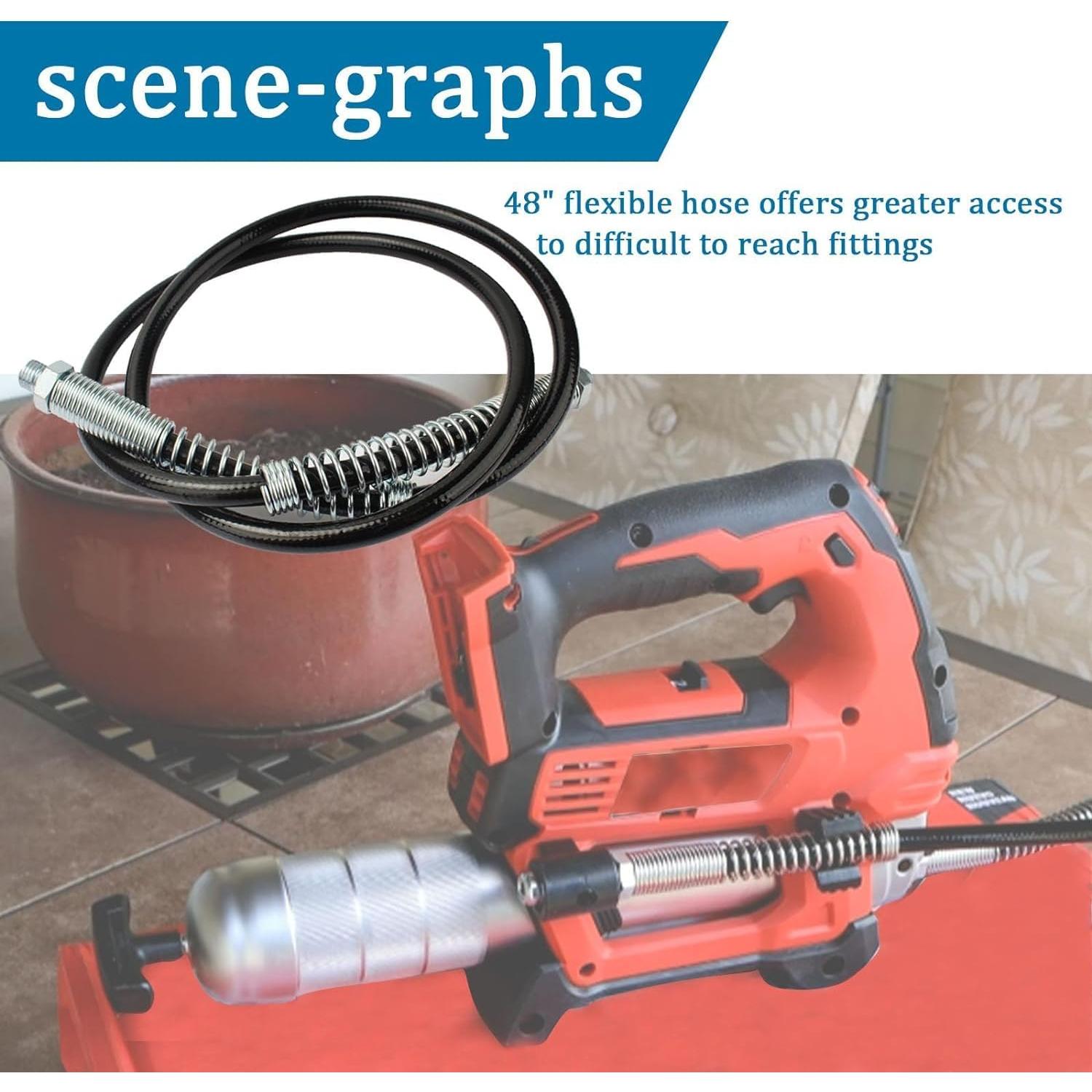 Manguera de Grasa 49-16-2647 Milwauke 121.9 cm con Acoplador