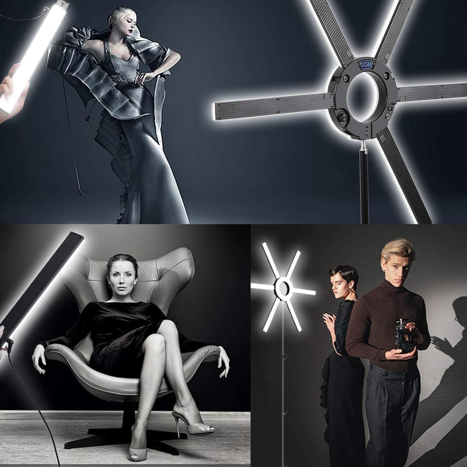 Kit de Luz de Anillo LED GVM 600S 90W Regulable 3200K-5600K