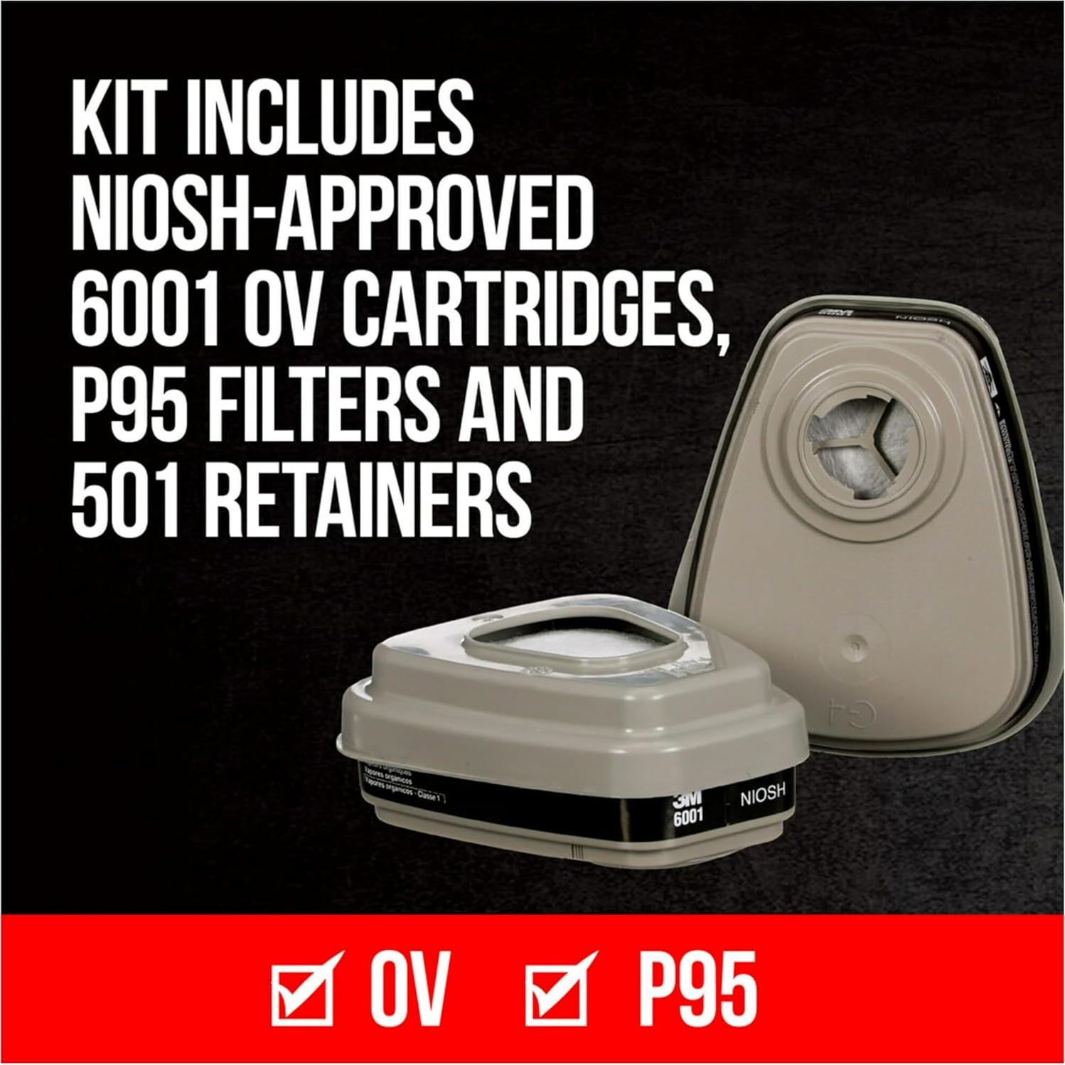 Respirador de pintura 3M Mediano N95 con válvula Cool Flow