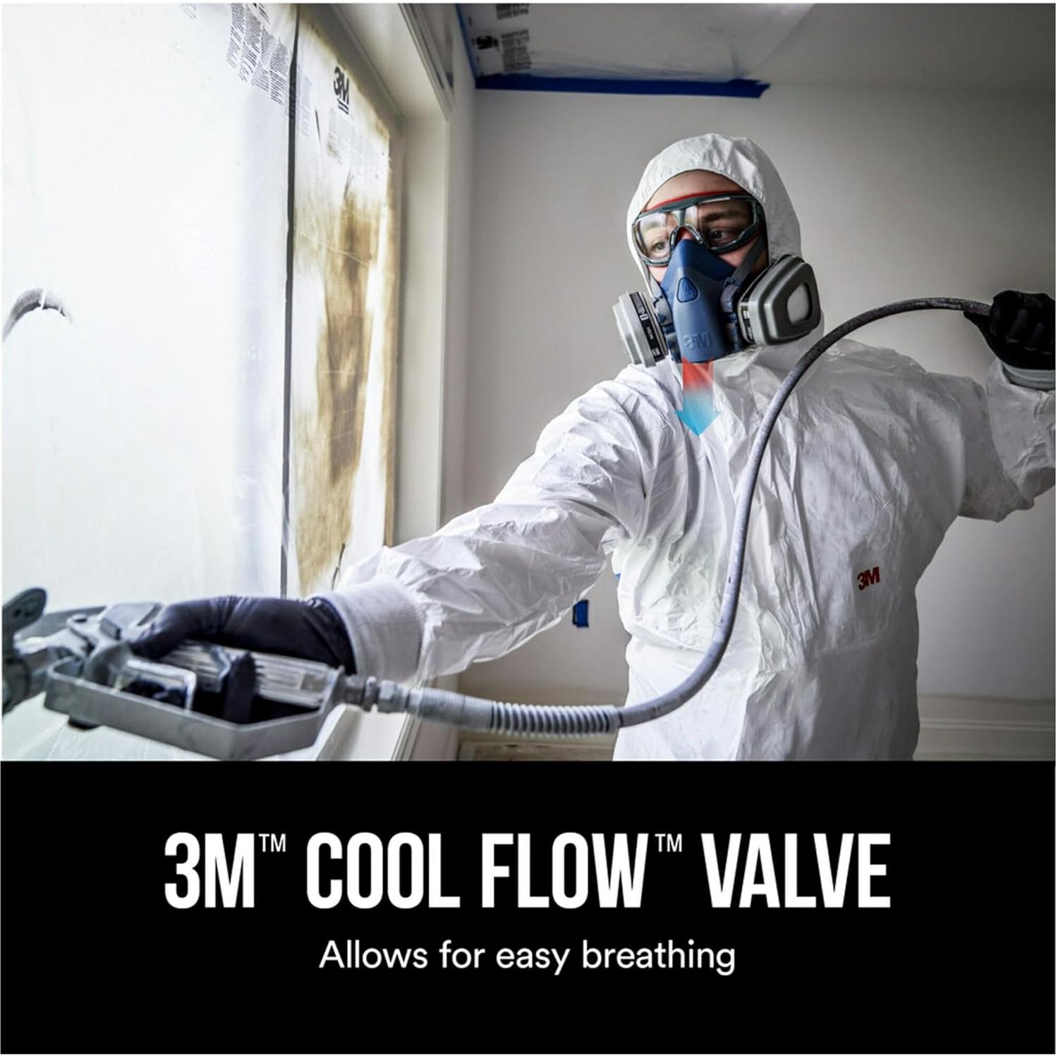 Respirador de pintura 3M Mediano N95 con válvula Cool Flow