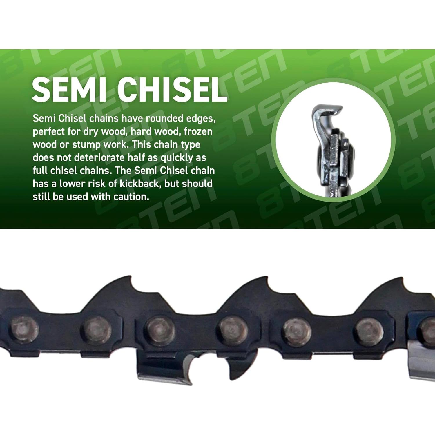 Cadena de Motosierra Semi Chisel 8TEN 15.24 cm .050 42 DL