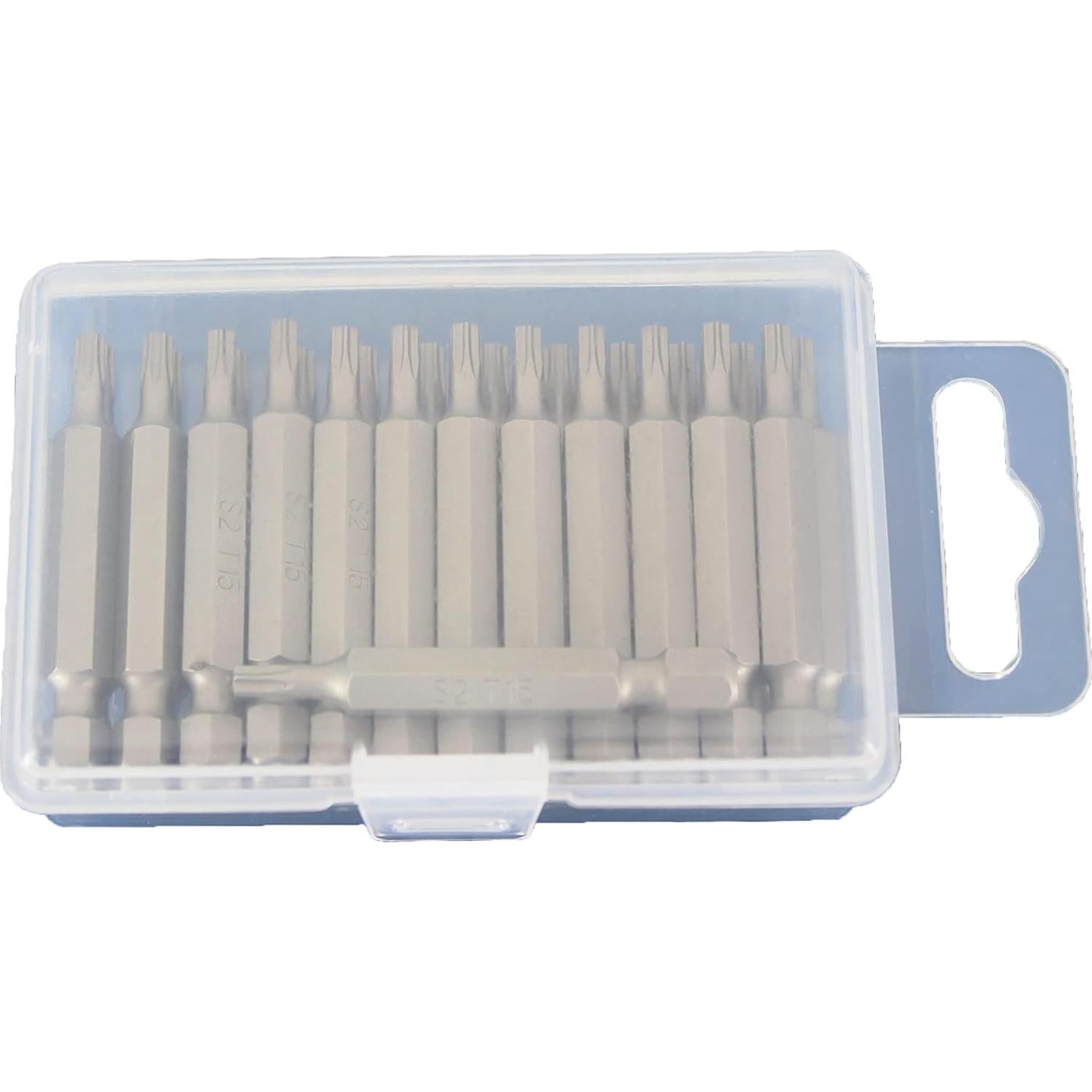 Juego de Puntas de Destornillador Torx T15 TEMO 25 Pcs Acero S2