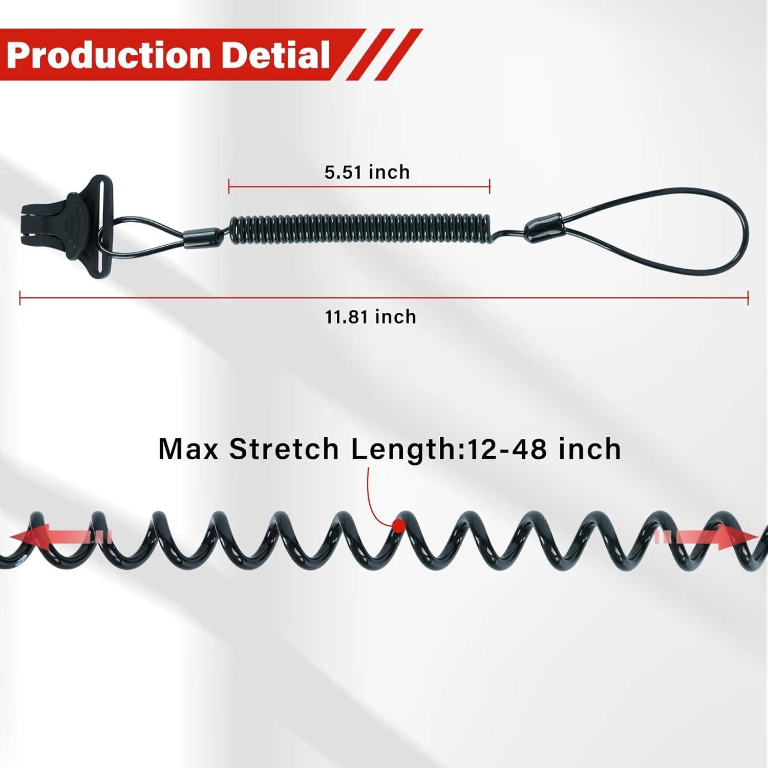 Lanyard Enrollado MELOTOUGH para Casco con Pinza 0,91 kg