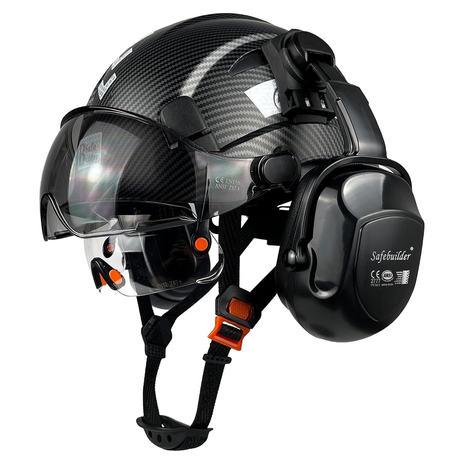 Casco de Seguridad SAFEBUILDER CR08 con Visera y Orejeras