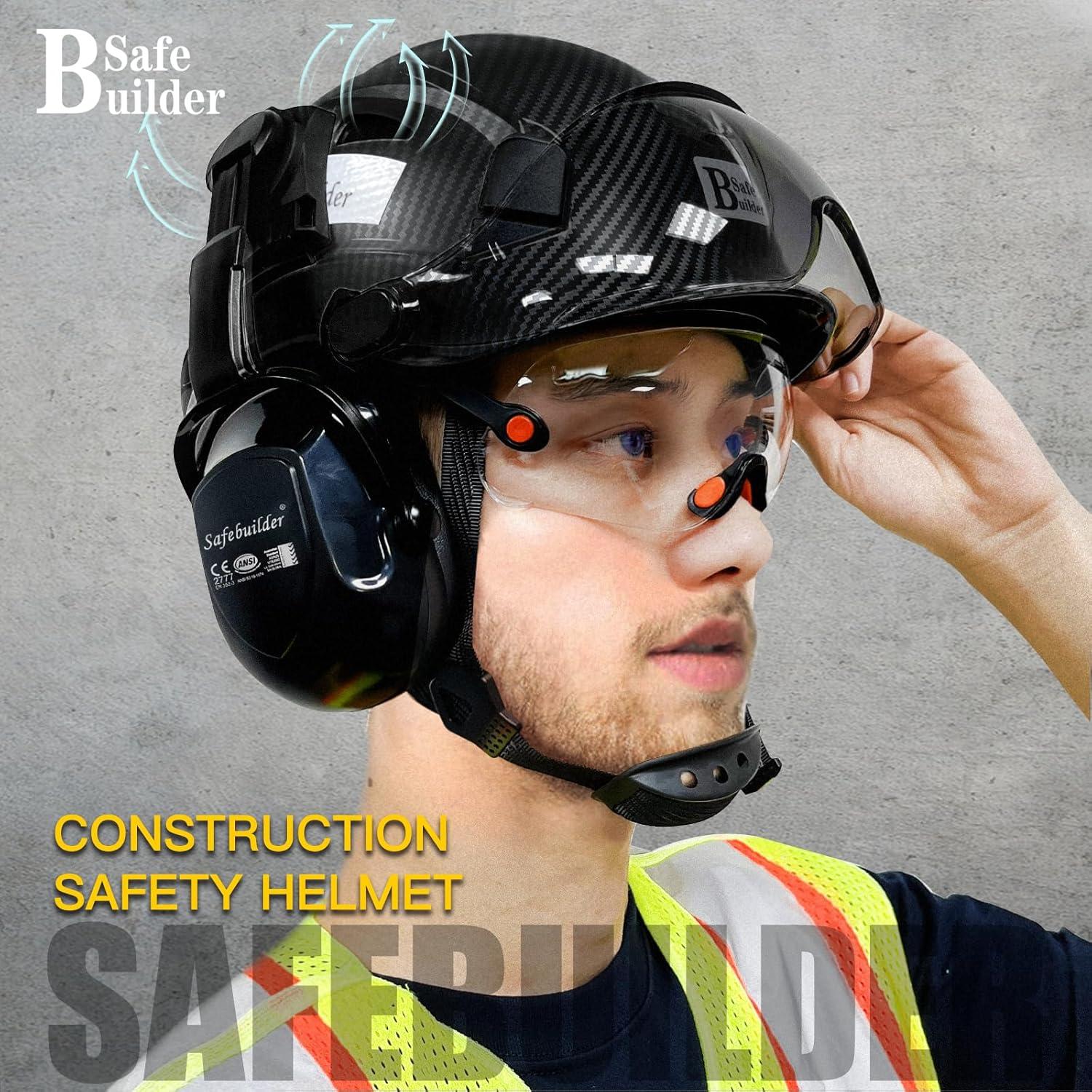 Casco de Seguridad SAFEBUILDER CR08 con Visera y Orejeras