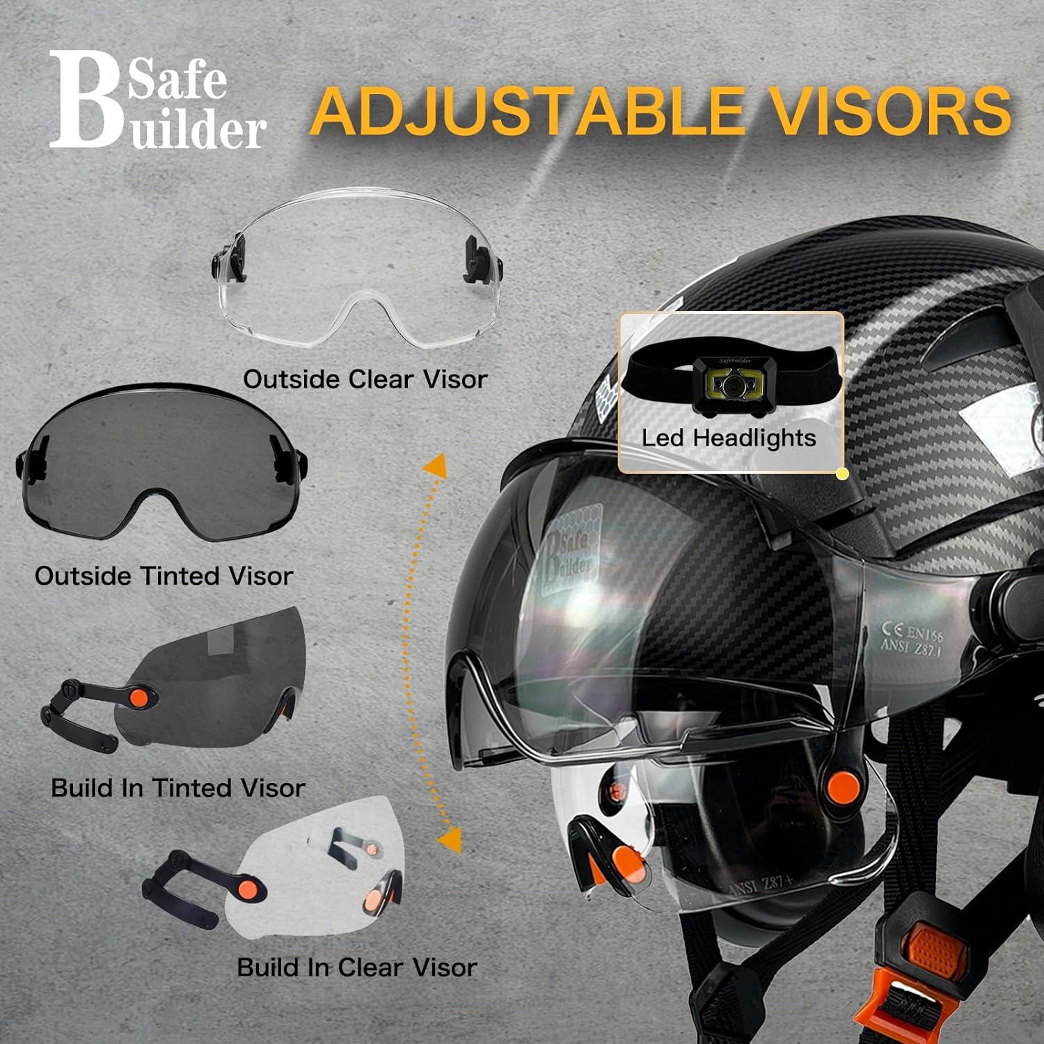Casco de Seguridad SAFEBUILDER CR08 con Visera y Orejeras