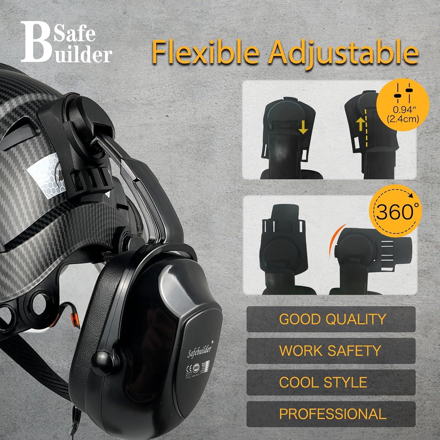 Casco de Seguridad SAFEBUILDER CR08 con Visera y Orejeras