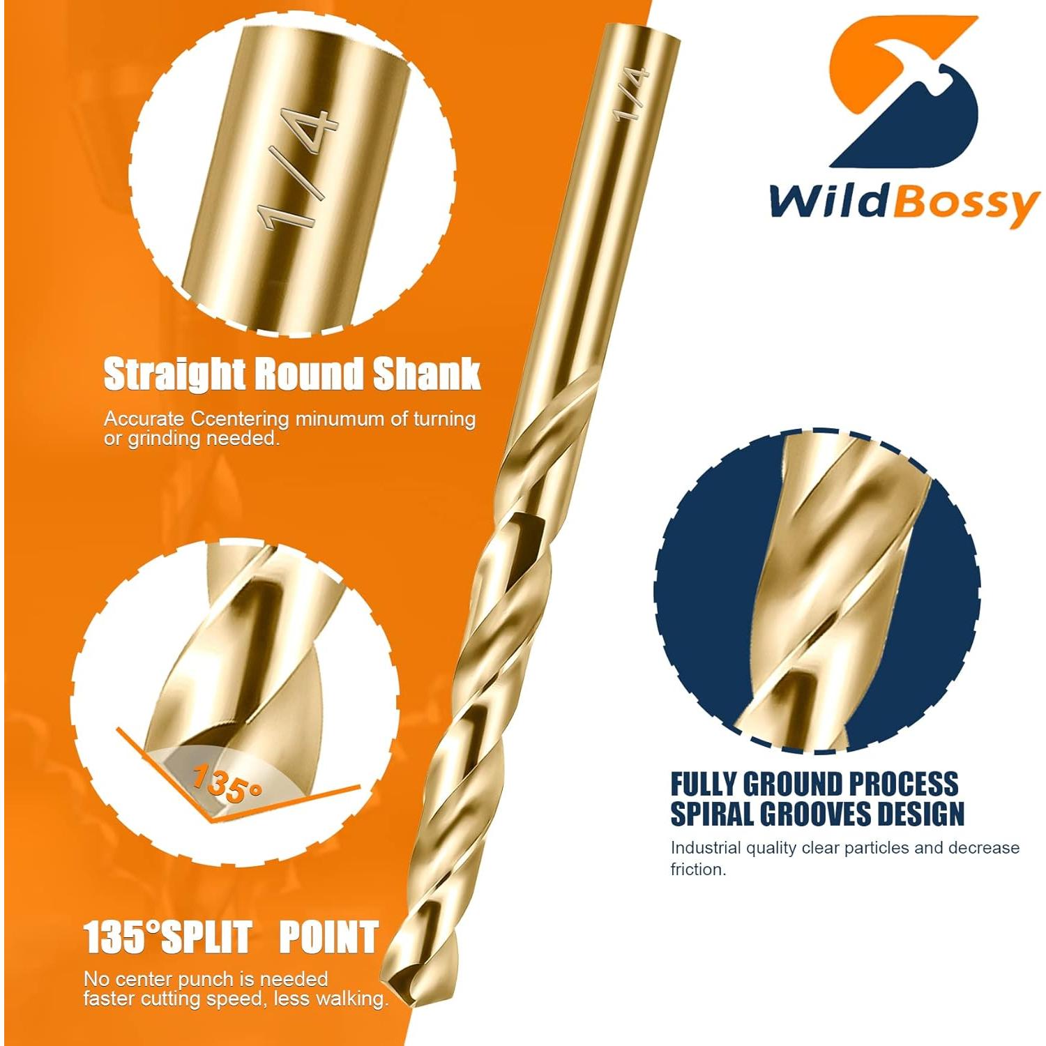 Juego de Brocas de Cobalto M35 13PCS WildBossy para Metal