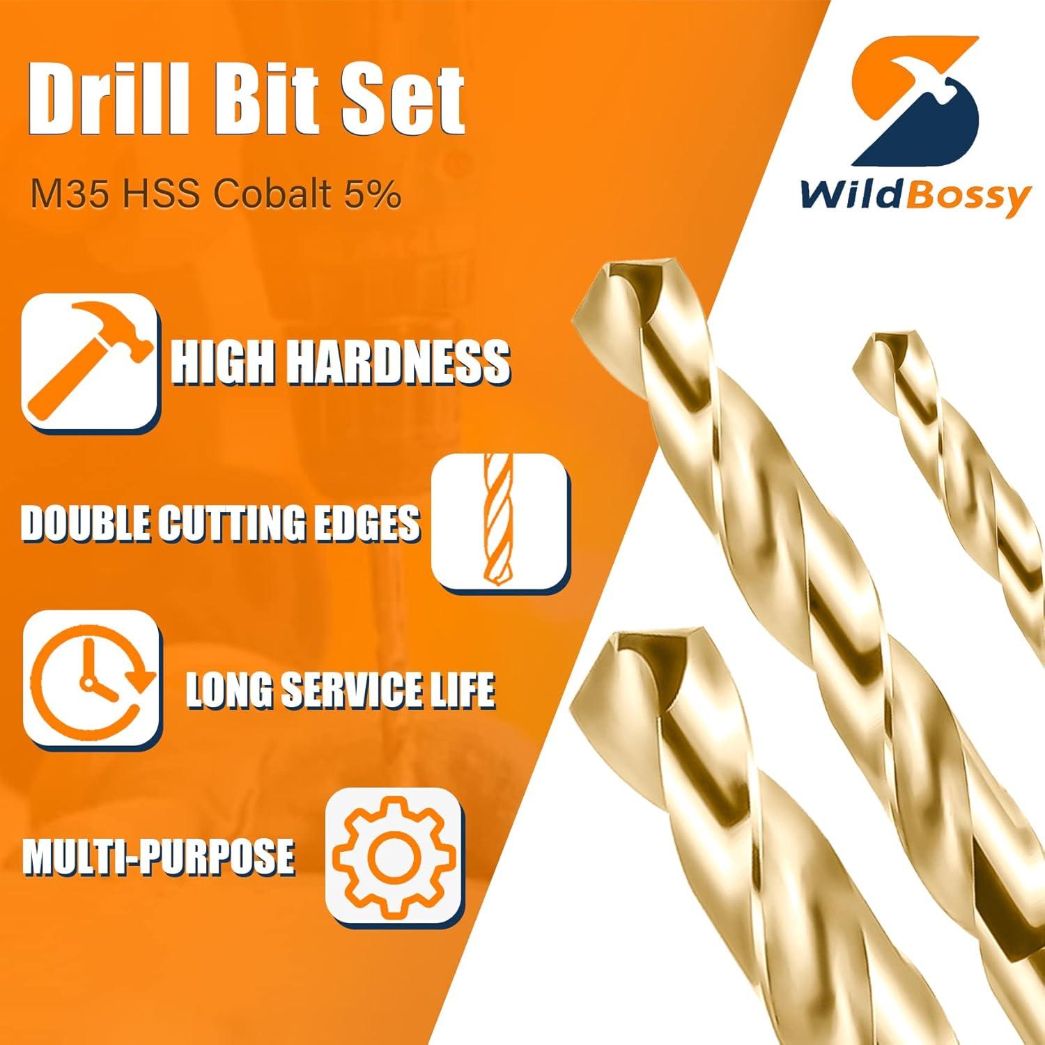 Juego de Brocas de Cobalto M35 13PCS WildBossy para Metal