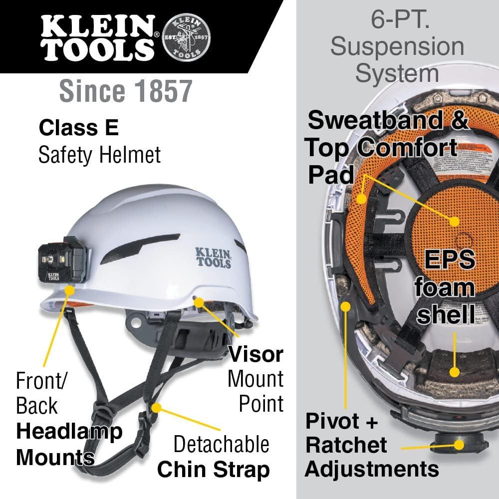 Casco de Seguridad Klein Tools Tipo-2 con Linterna Recargable