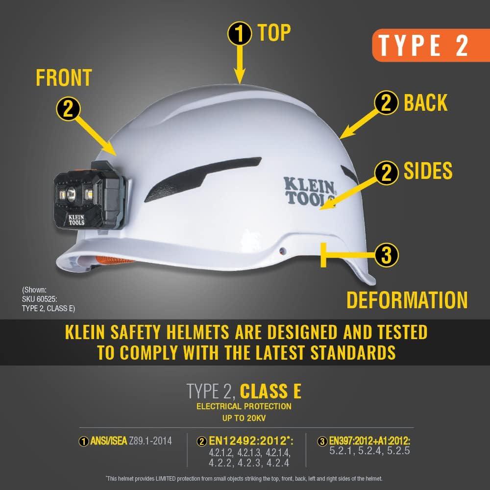 Casco de Seguridad Klein Tools Tipo-2 con Linterna Recargable