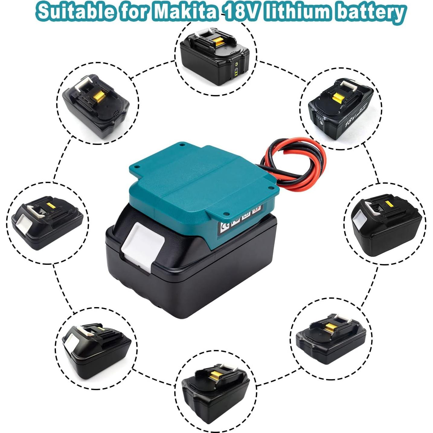 Adaptador de Batería Makita 18V LXT para Rueda de Poder