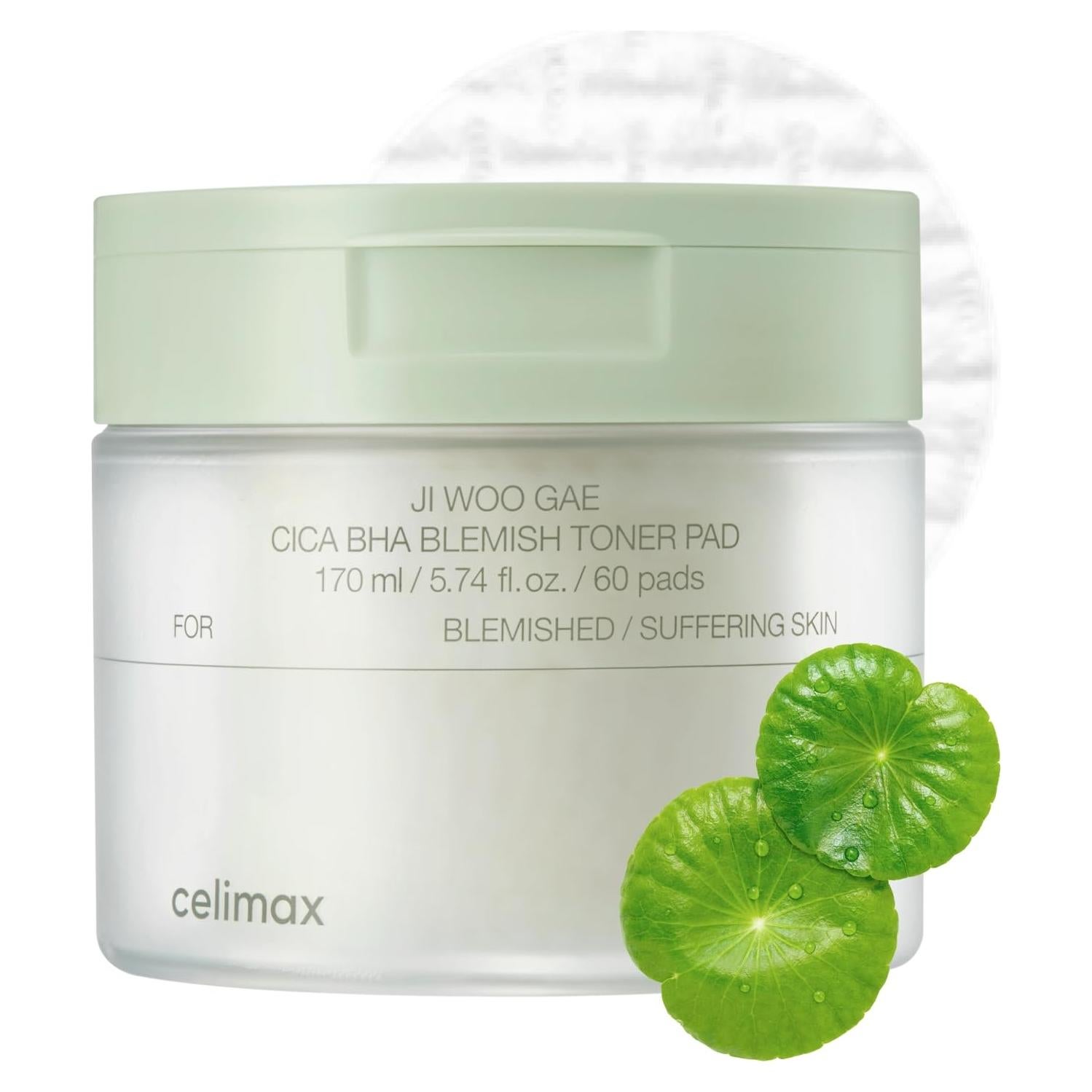 Celicmax CICA BHA Blemish Toner Pad - 60 Pads Hidratantes