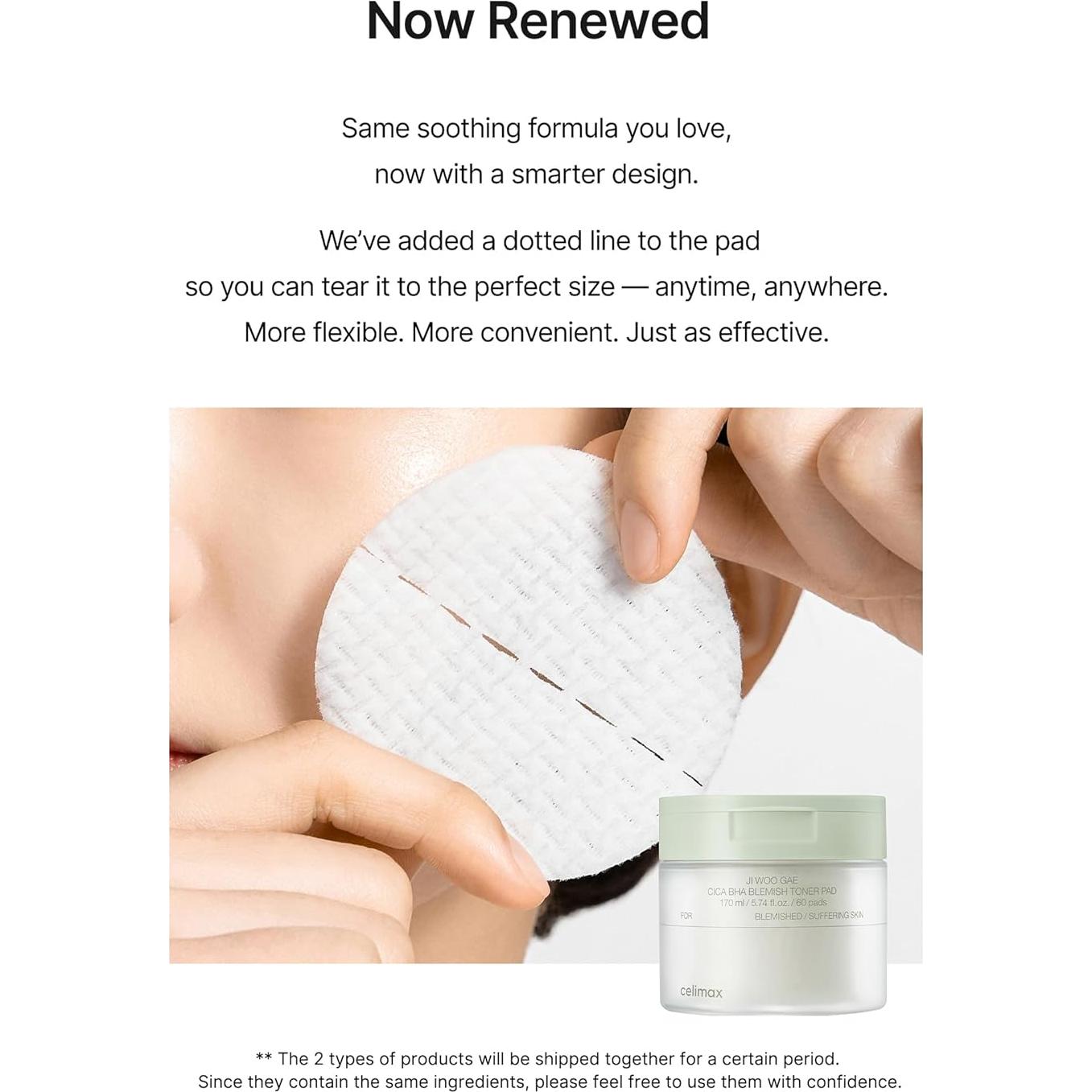 Celicmax CICA BHA Blemish Toner Pad - 60 Pads Hidratantes