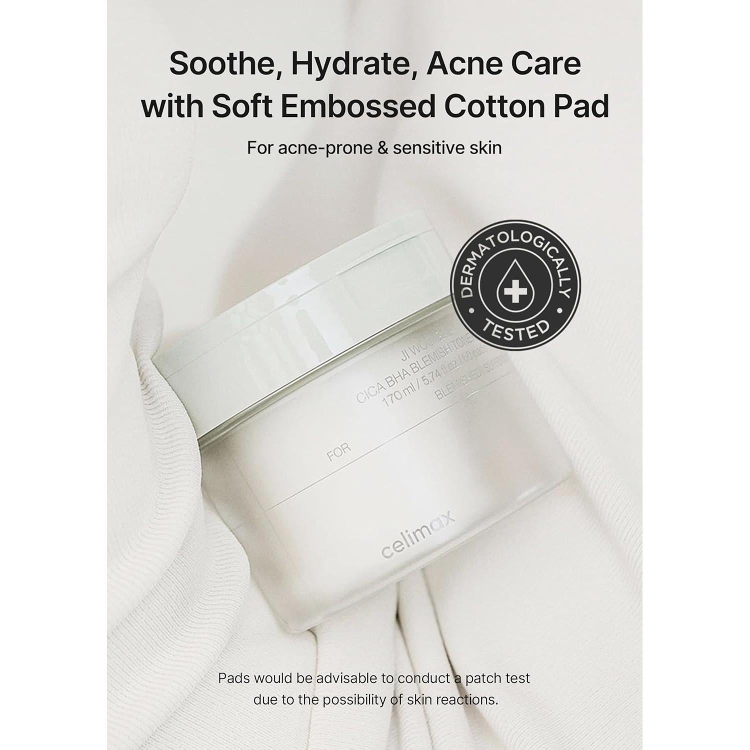 Celicmax CICA BHA Blemish Toner Pad - 60 Pads Hidratantes