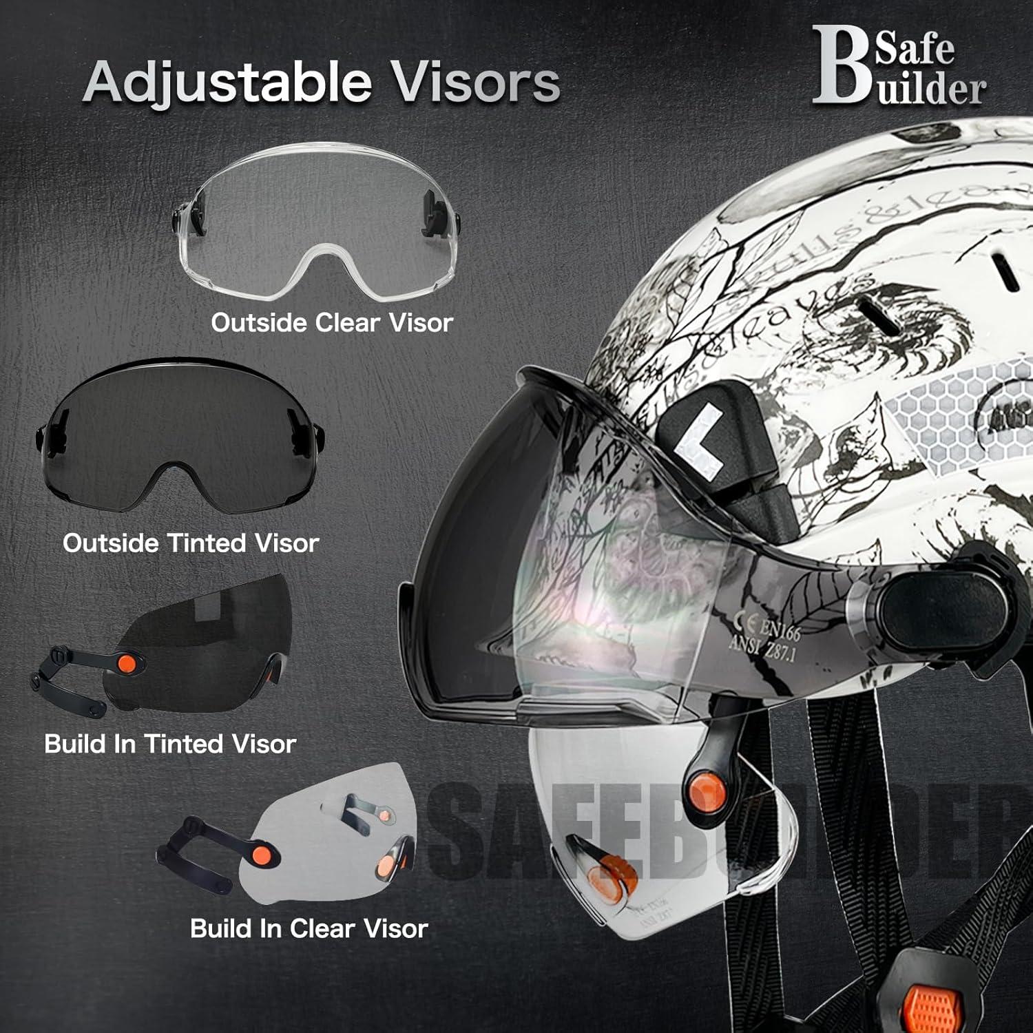 Casco de Seguridad SAFEBUILDER CR06 con 2 Visores Ajustables