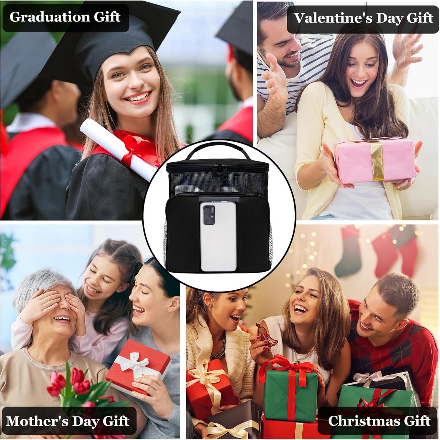 Caddy de Ducha Portátil Resistente al Agua - Bolsa de Aseo Negra