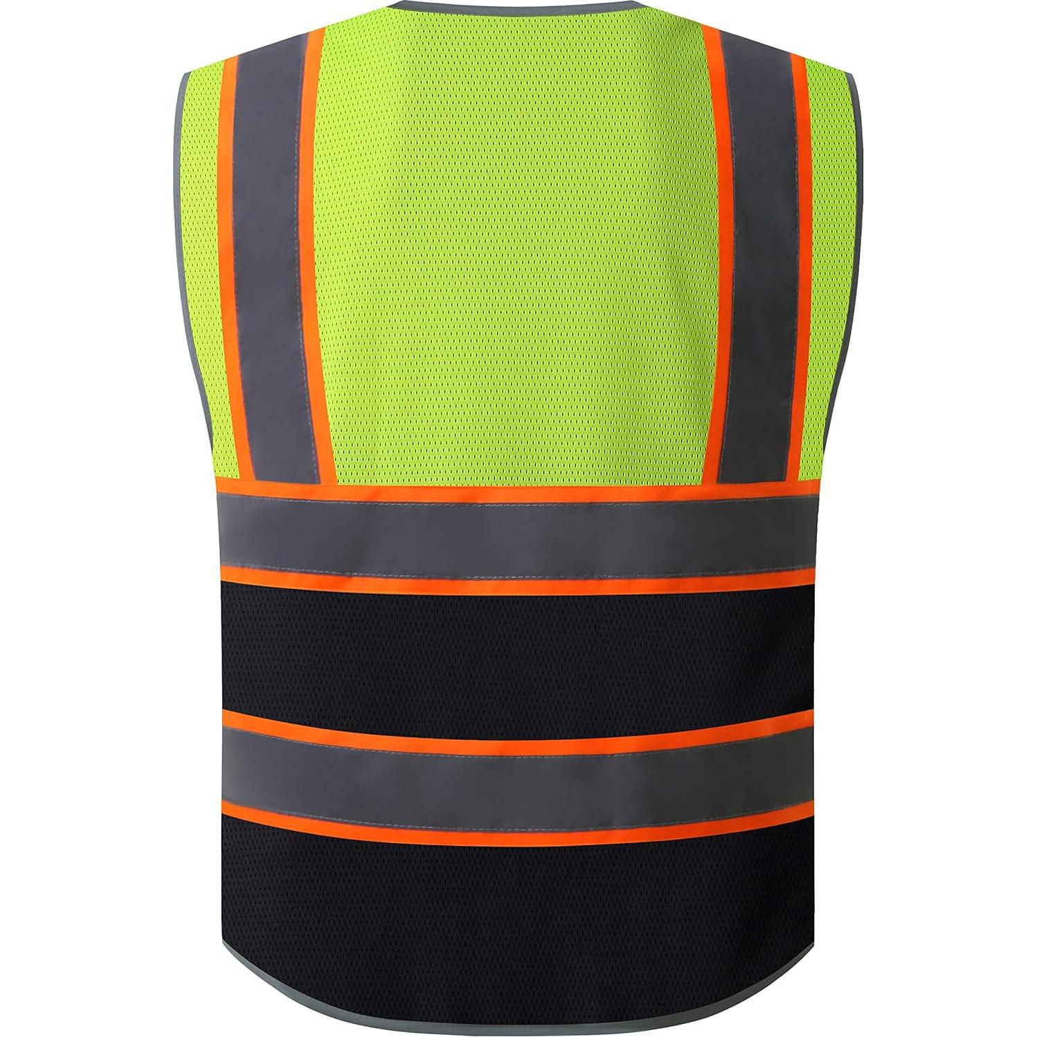 Chaleco de Seguridad LOHASPRO Reflectante Verde con Bolsillos