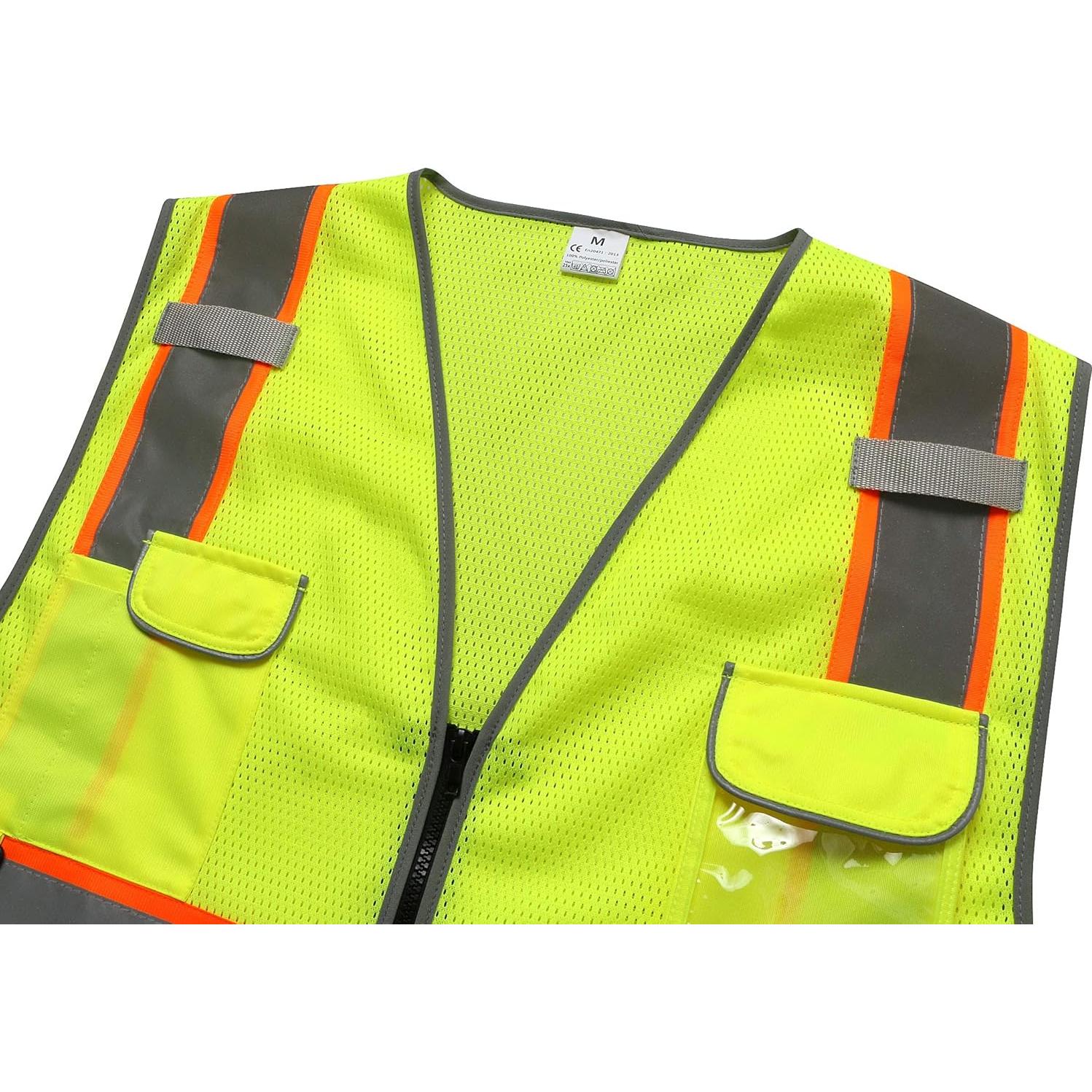 Chaleco de Seguridad LOHASPRO Reflectante Verde con Bolsillos