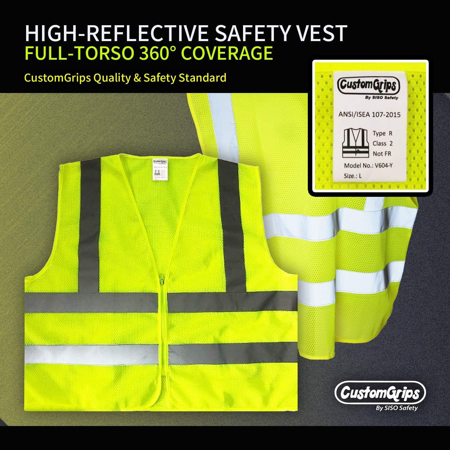 Chaleco de Seguridad SISO XXL Verde Neón Reflectante