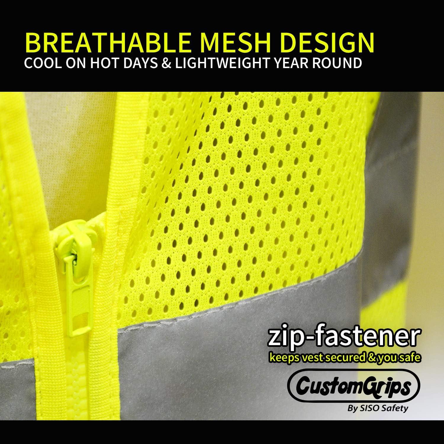 Chaleco de Seguridad SISO XXL Verde Neón Reflectante