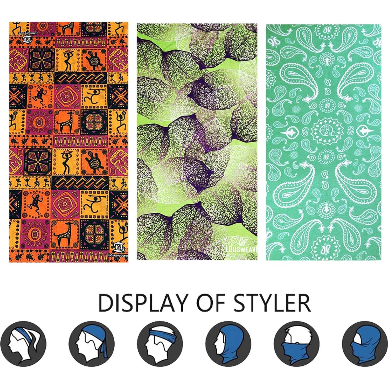 Bufanda Gaiter Cuello 6 Piezas Boho Accesorios Unisex