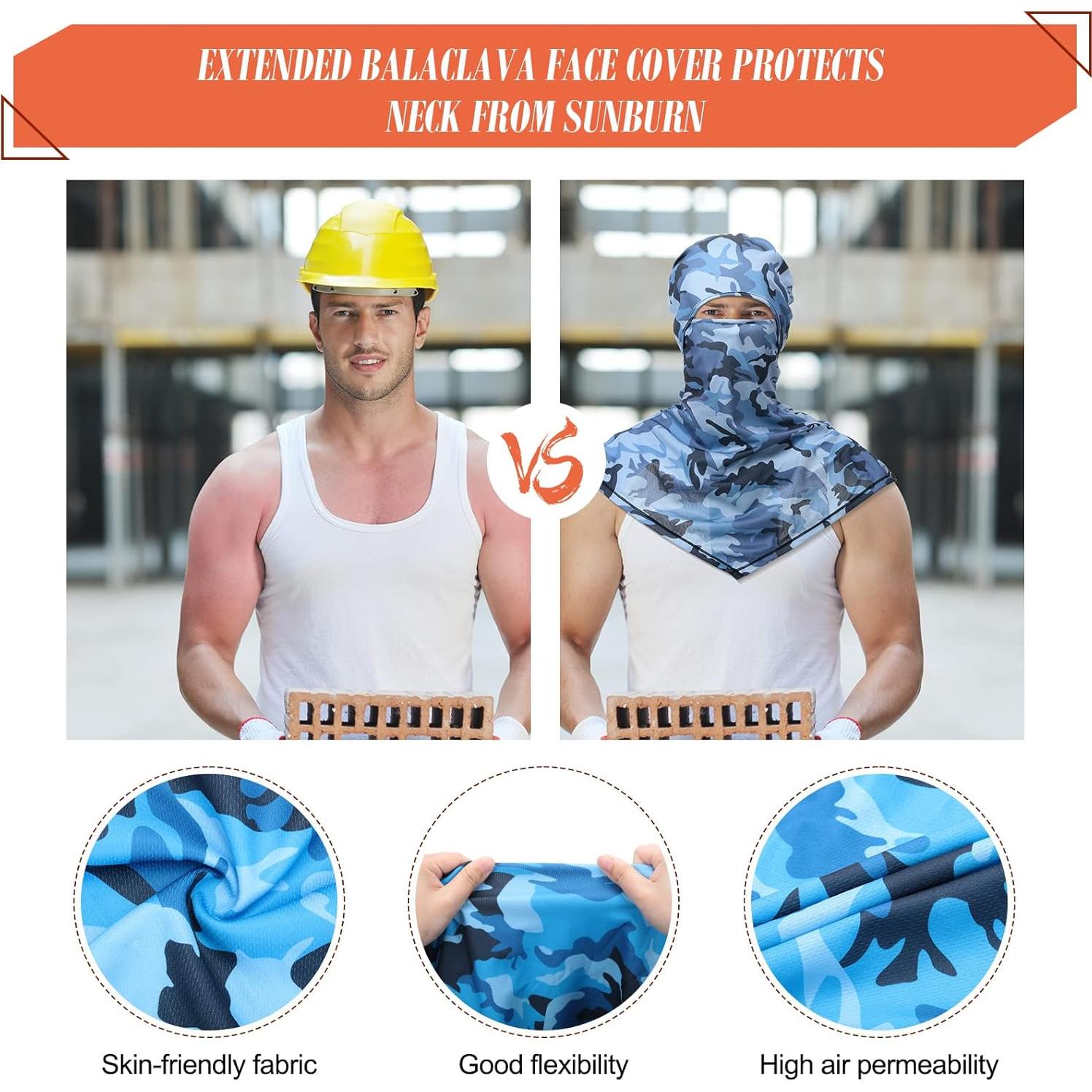 Balaclava de Verano 4 Piezas Protección Solar Unisex