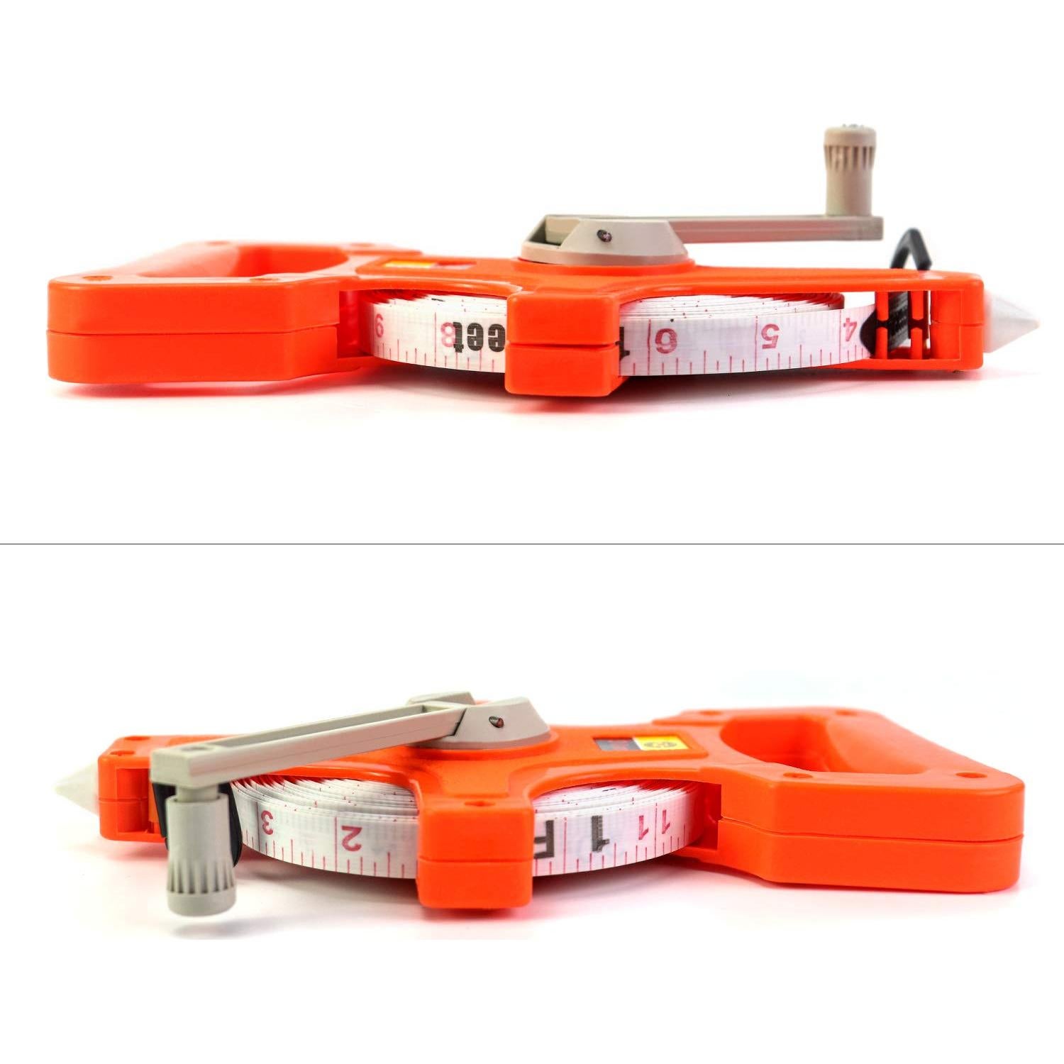 Cinta Métrica QWORK 30m Doble Cara Fibra de Vidrio Naranja