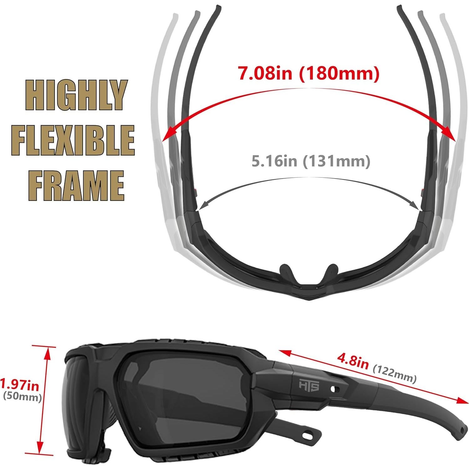 Gafas de Protección Militar Powersports con Lentes Antivaho