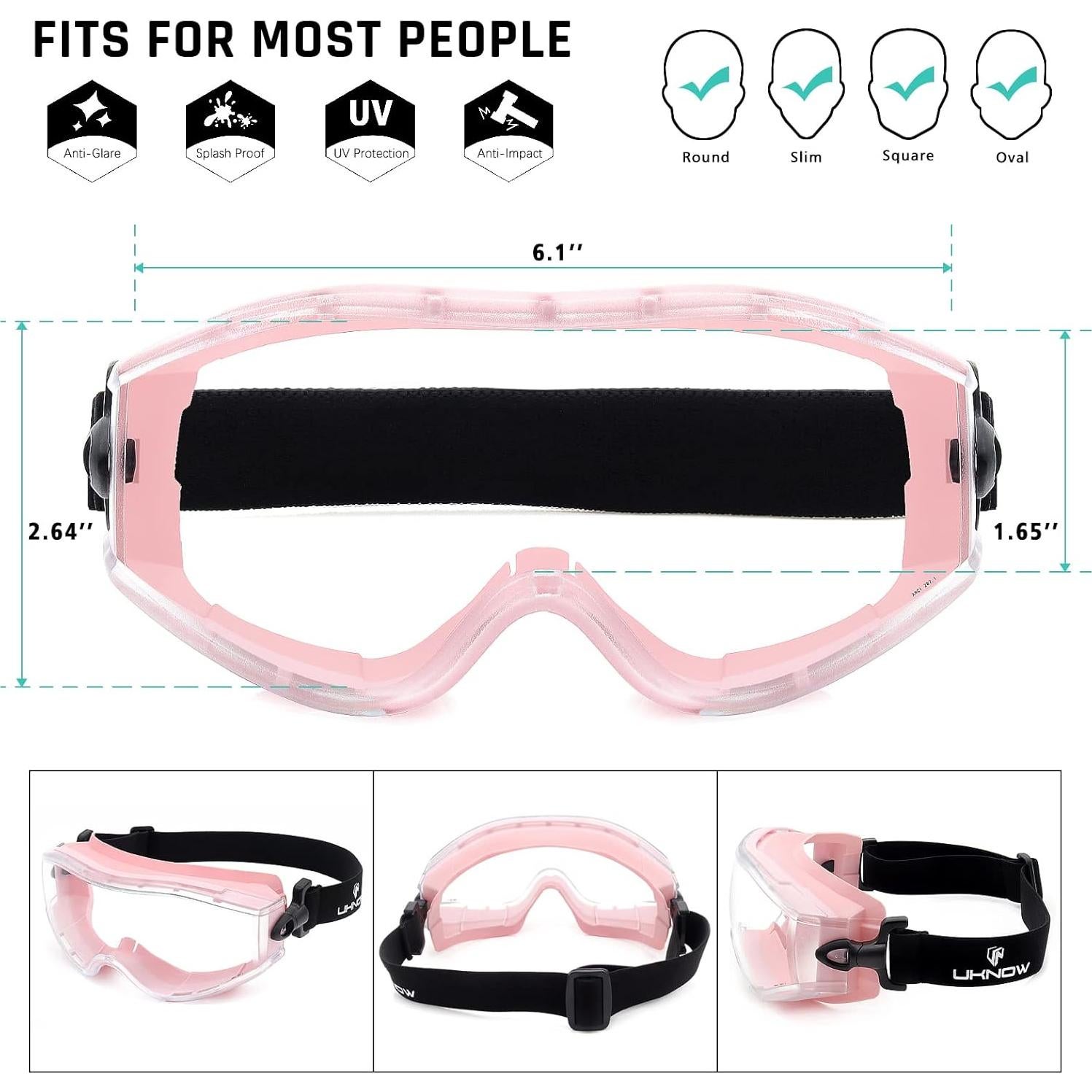 Gafas de Seguridad UKNOW Lente Clara Antiempañante