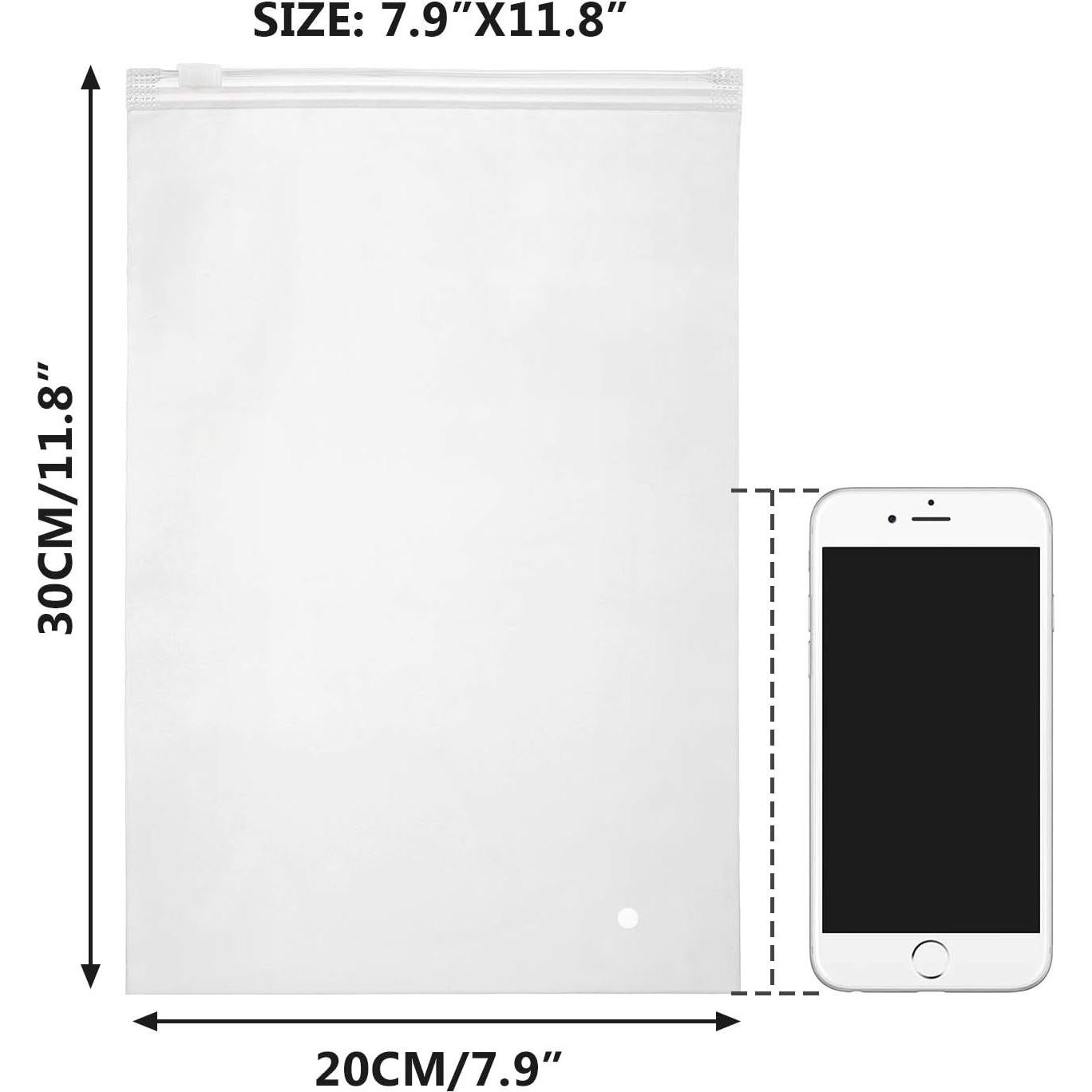 Bolsas de Plástico Esmeriladas ENPOINT 20x30 cm 100pcs con Zipper