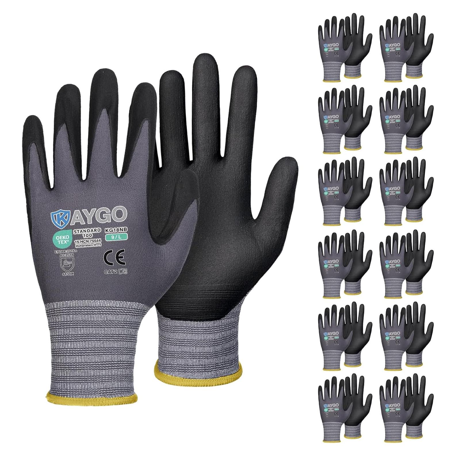 Guantes de Trabajo KAYGO KG18NB Nitrilo MicroFoam 12 Pares