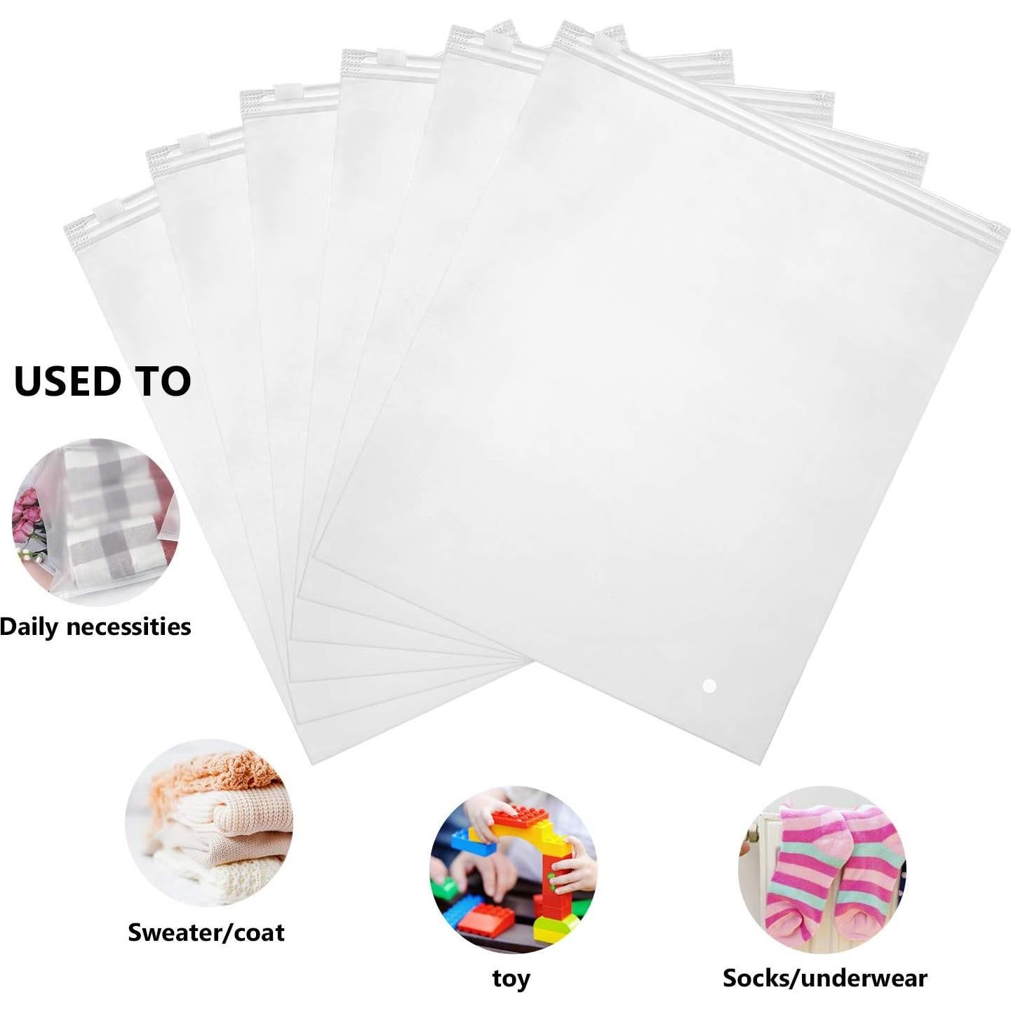 Bolsas de Almacenamiento ENPOINT 25pcs 14x16 cm Cierre Frosted